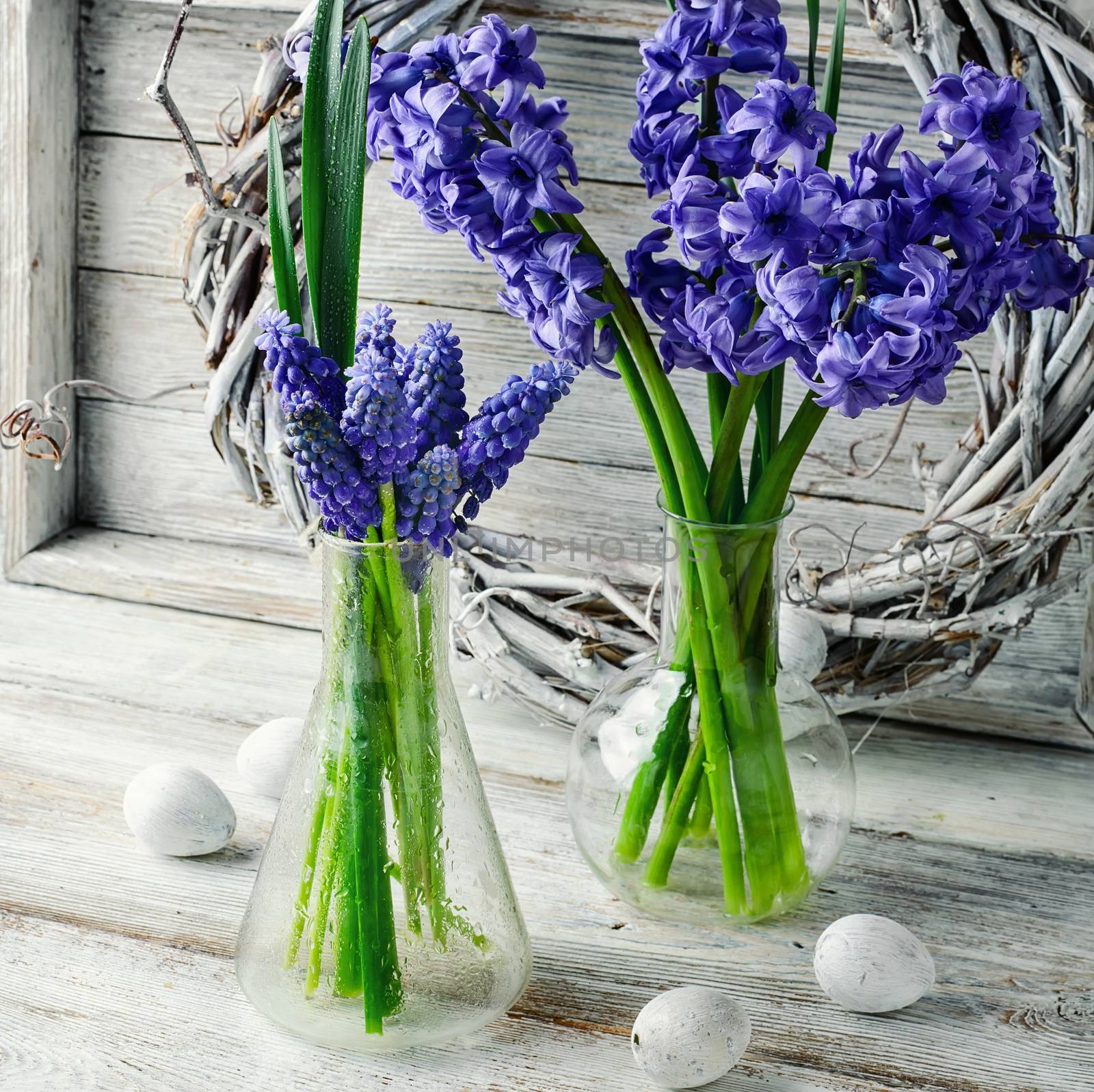 Still life with hyacinths by LMykola