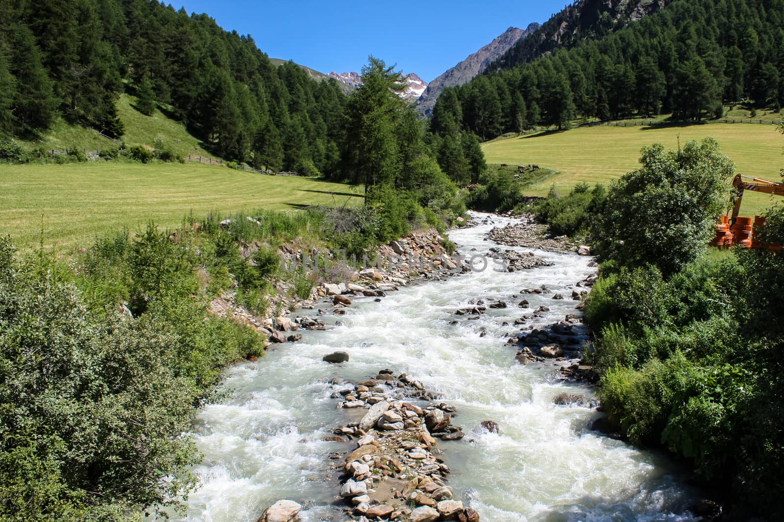 Mountain Creek. Alpine view by DmitryOsipov