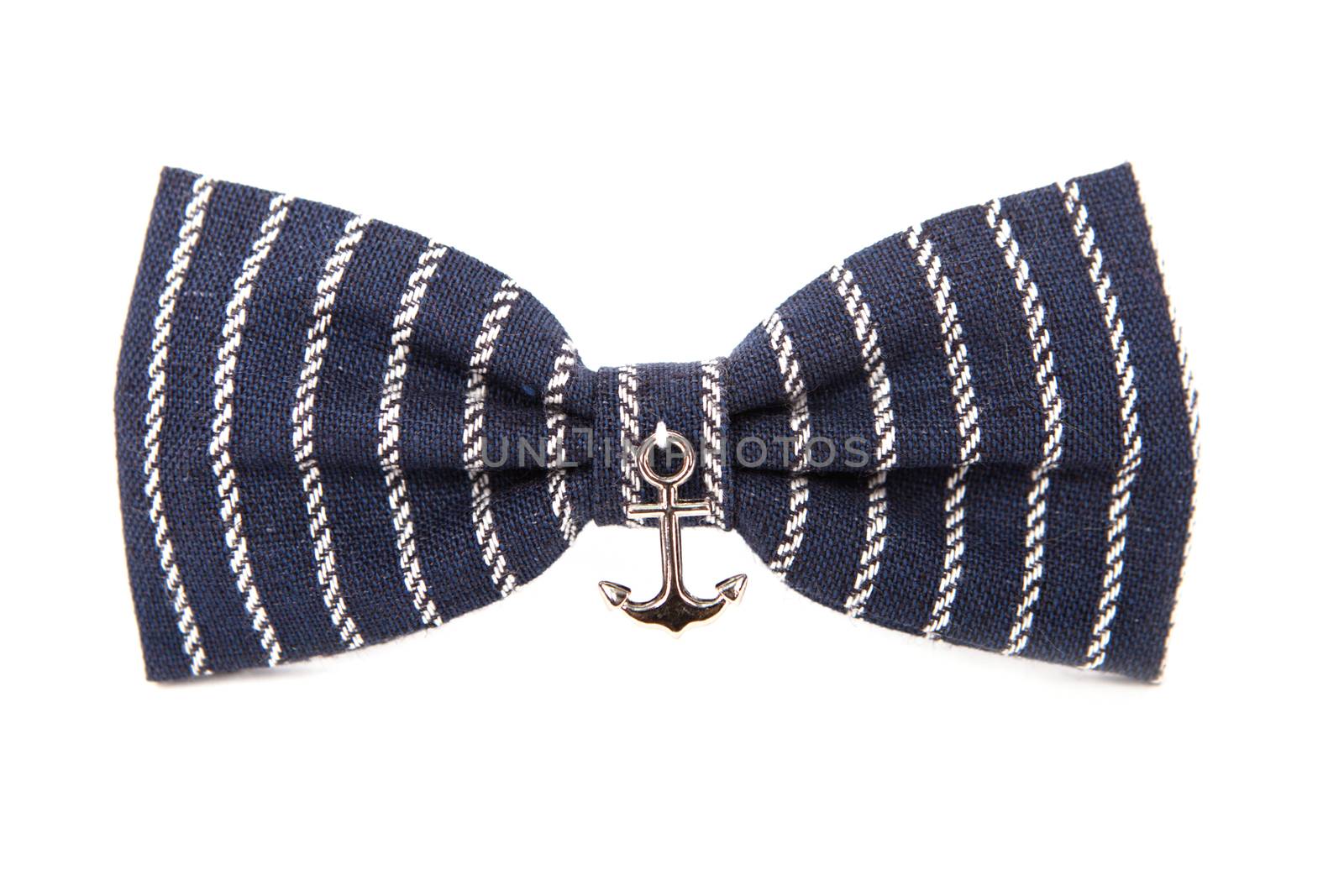 Marine Bow tie isolated on white background. Accessory sea ancho by traza