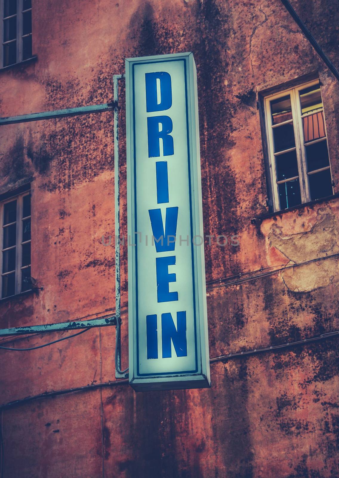 Drive-In Movie Theatre Sign by mrdoomits