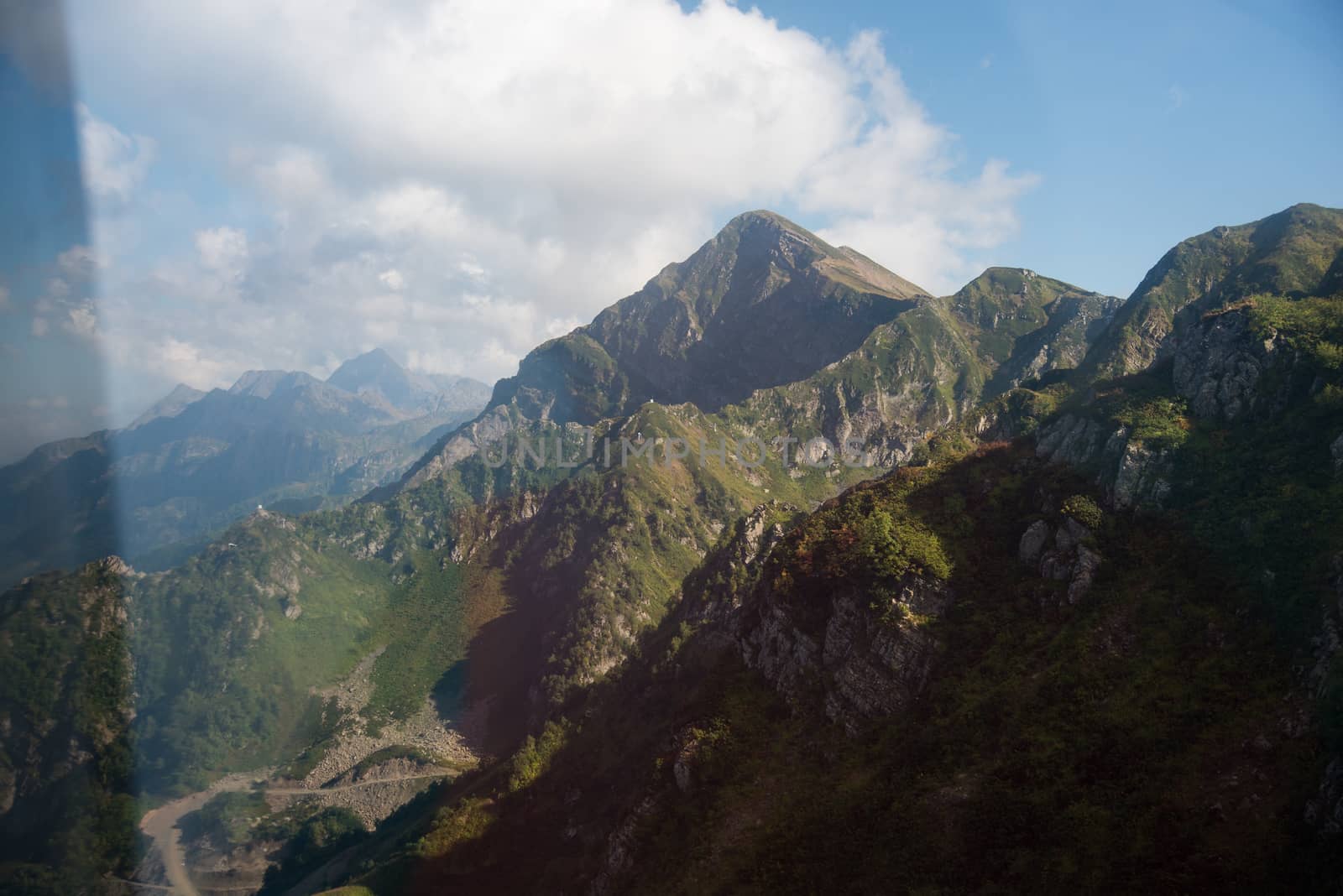 Beautiful mountain scenery of Krasnaya Polyana . Sochi