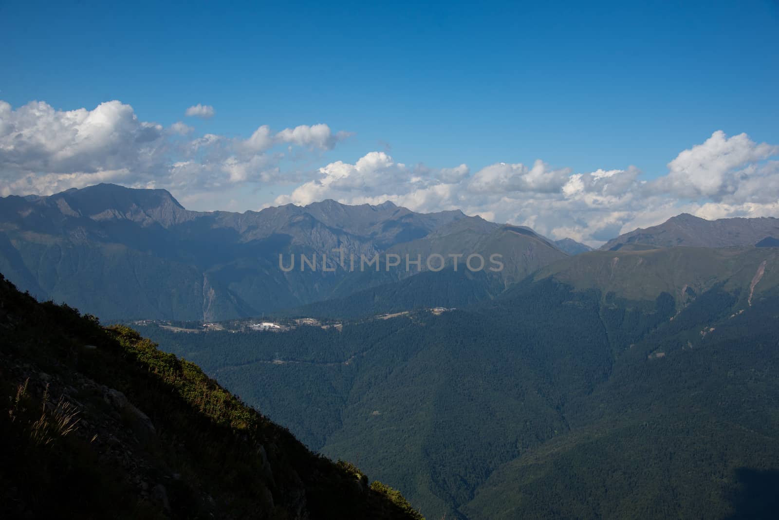 Beautiful mountain scenery of Krasnaya Polyana . Sochi