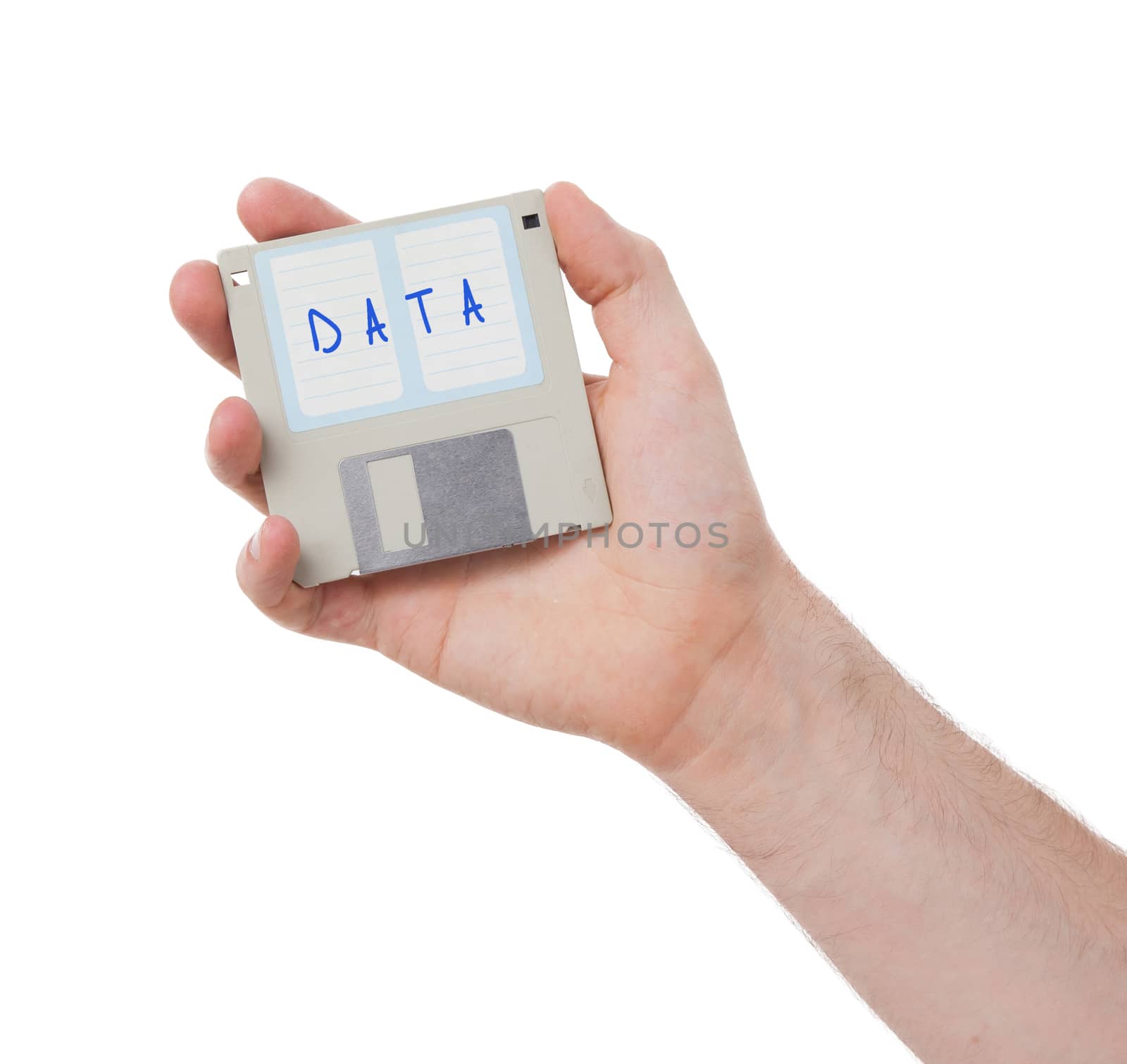 Floppy disk, data storage support, isolated on white - Data