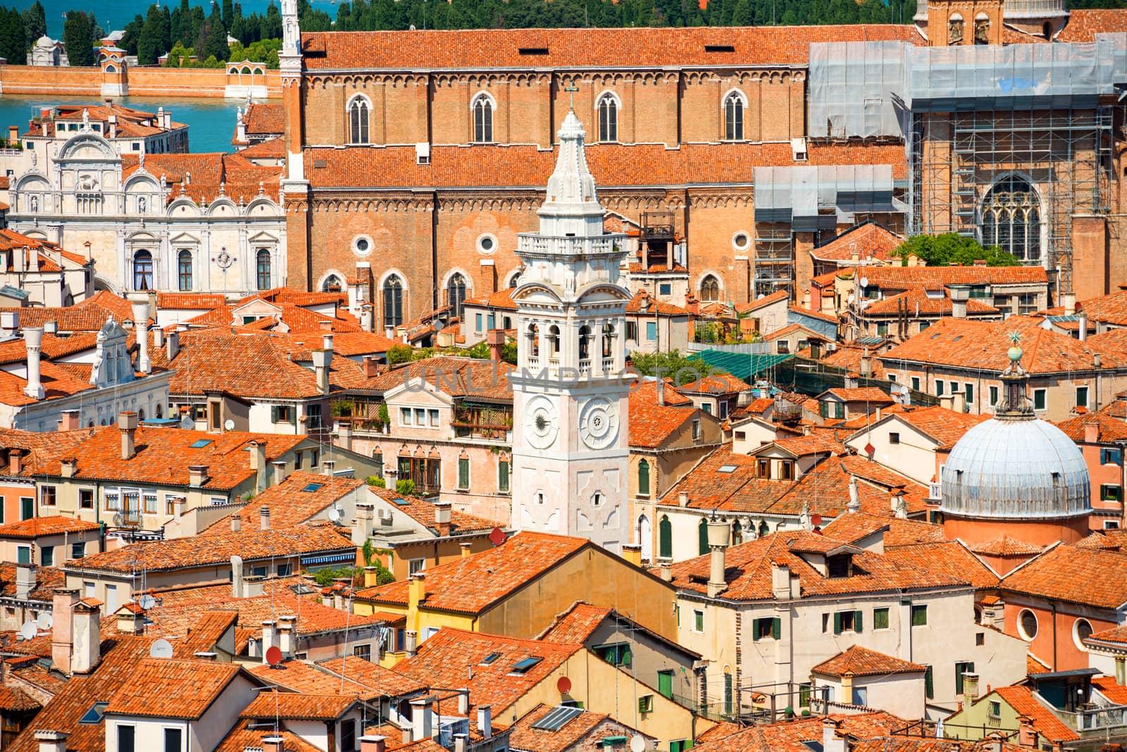 Venice roofs from above by vapi