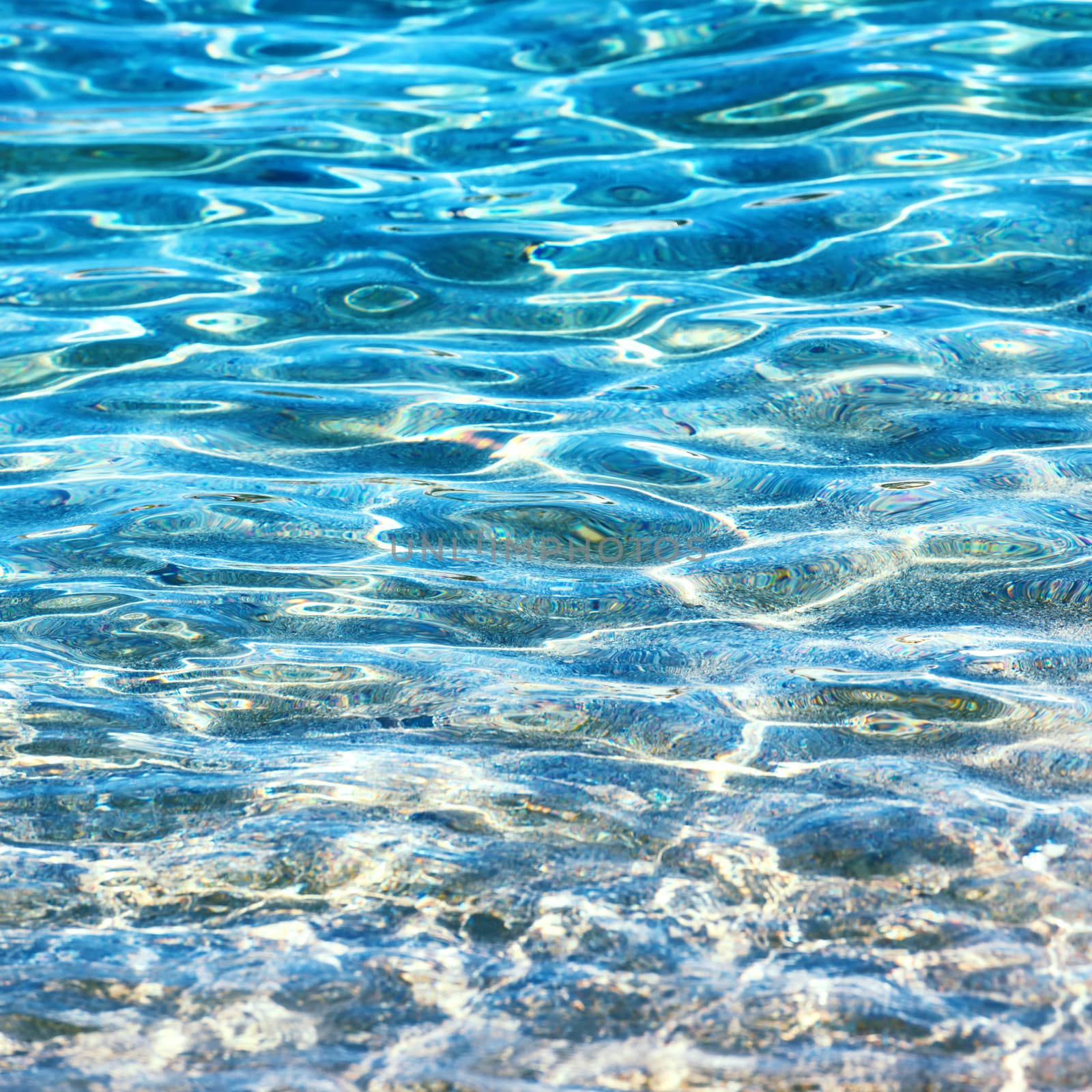 Clear water background, blue natural texture.
