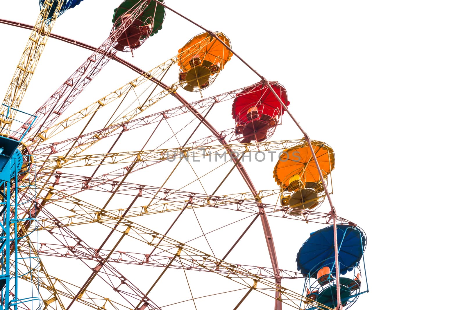 Ferris wheel isolated on white by vapi