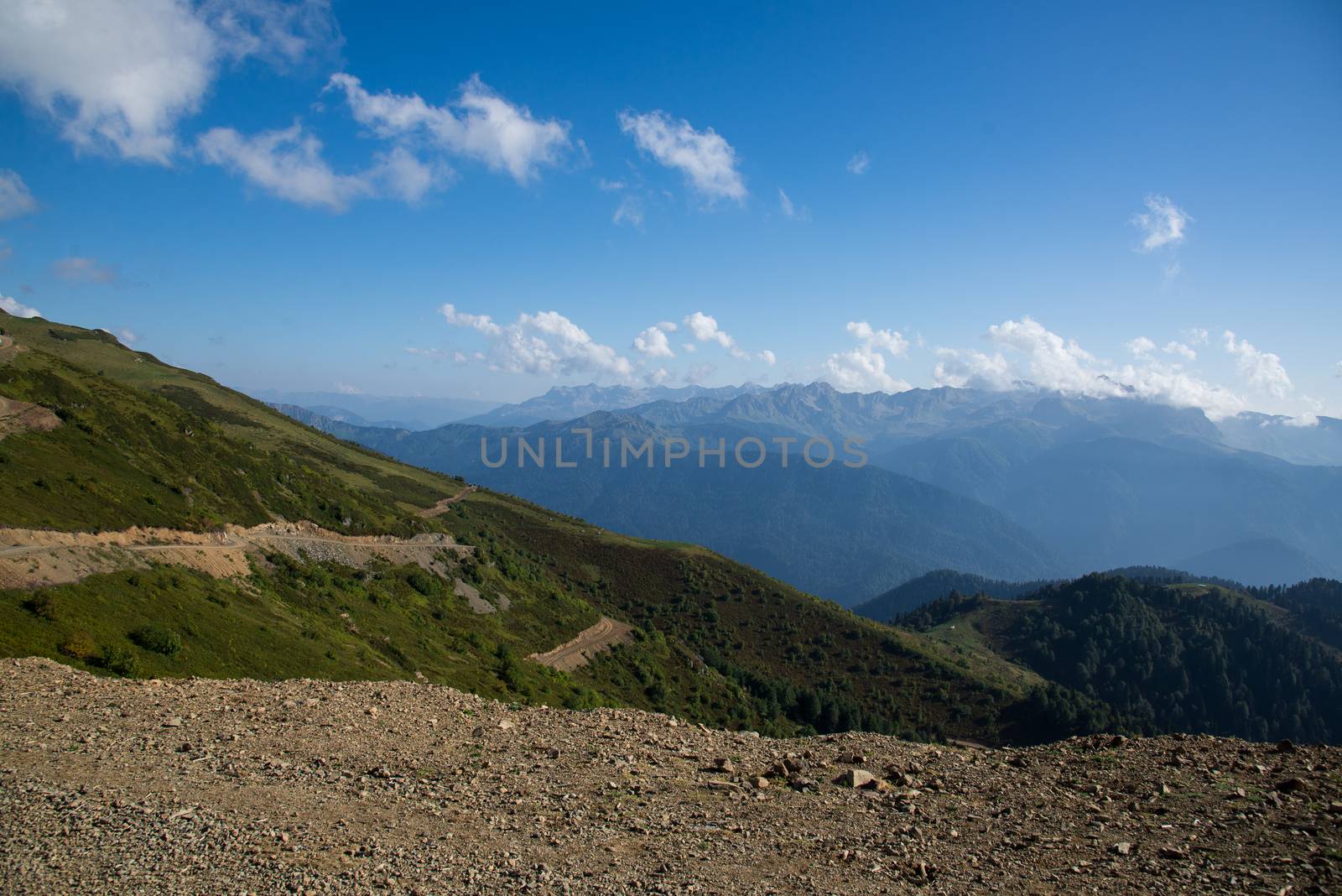 Beautiful mountain scenery of Krasnaya Polyana . Sochi