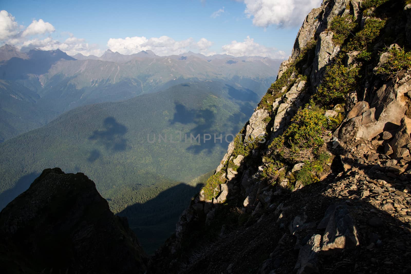 Beautiful mountain scenery of Krasnaya Polyana . Sochi