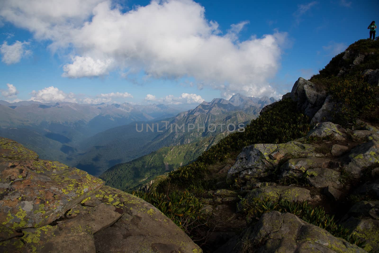 Beautiful mountain scenery of Krasnaya Polyana . Sochi