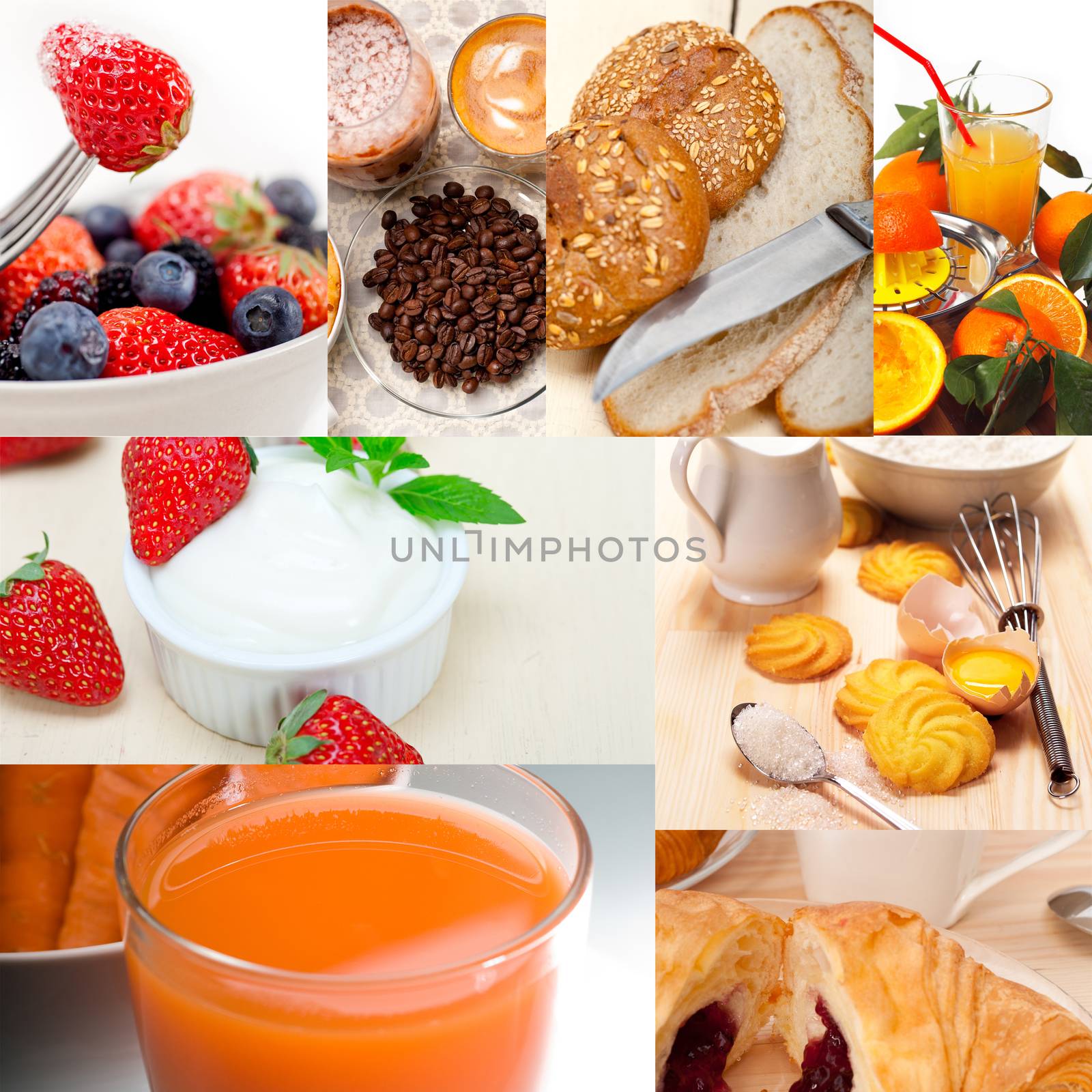 ealthy vegetarian breakfast collage by keko64