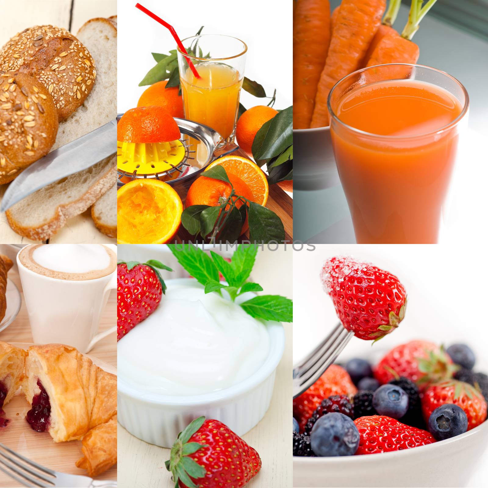 ealthy vegetarian breakfast collage by keko64