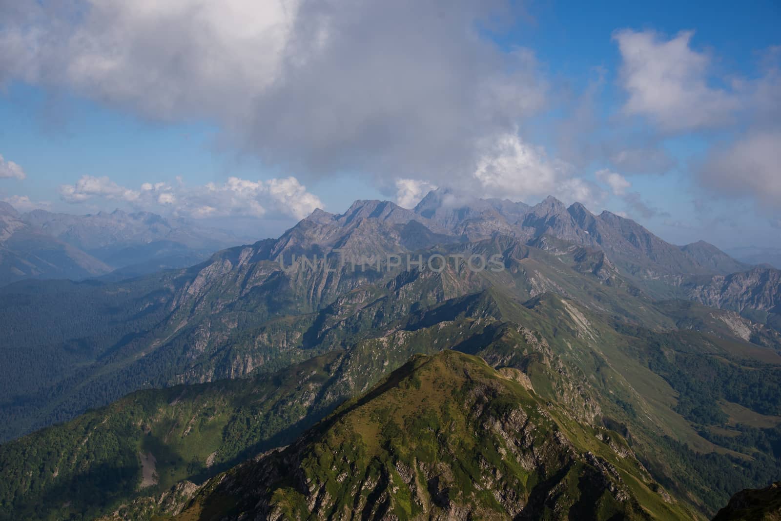 Beautiful mountain scenery of Krasnaya Polyana . Sochi