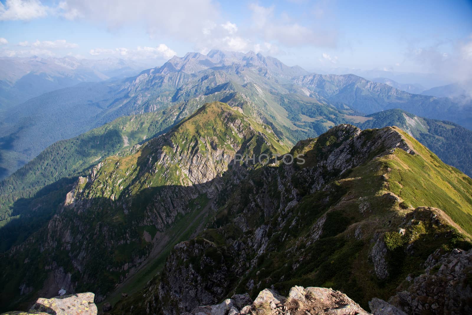 Beautiful mountain scenery of Krasnaya Polyana . Sochi