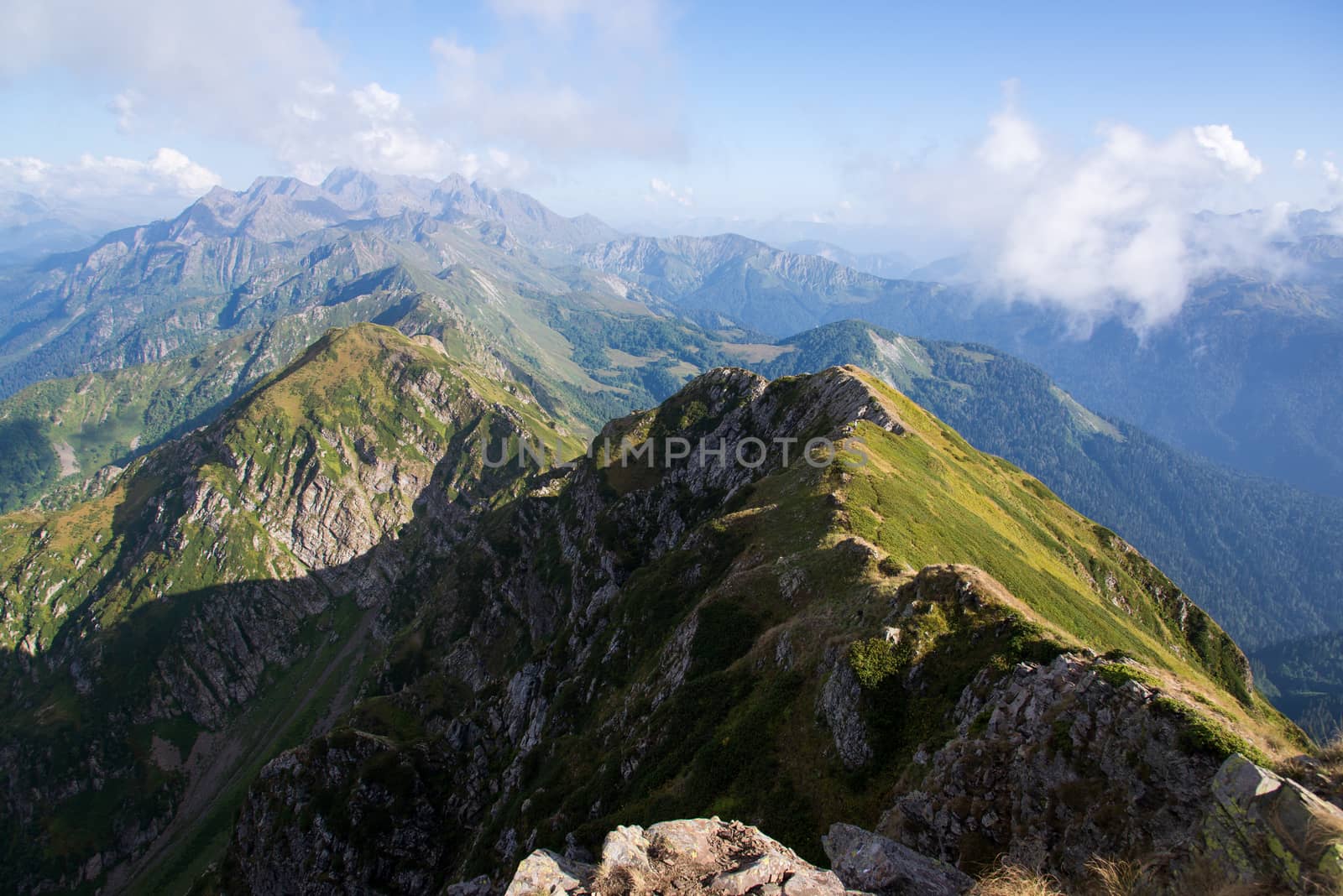 Beautiful mountain scenery of Krasnaya Polyana . Sochi