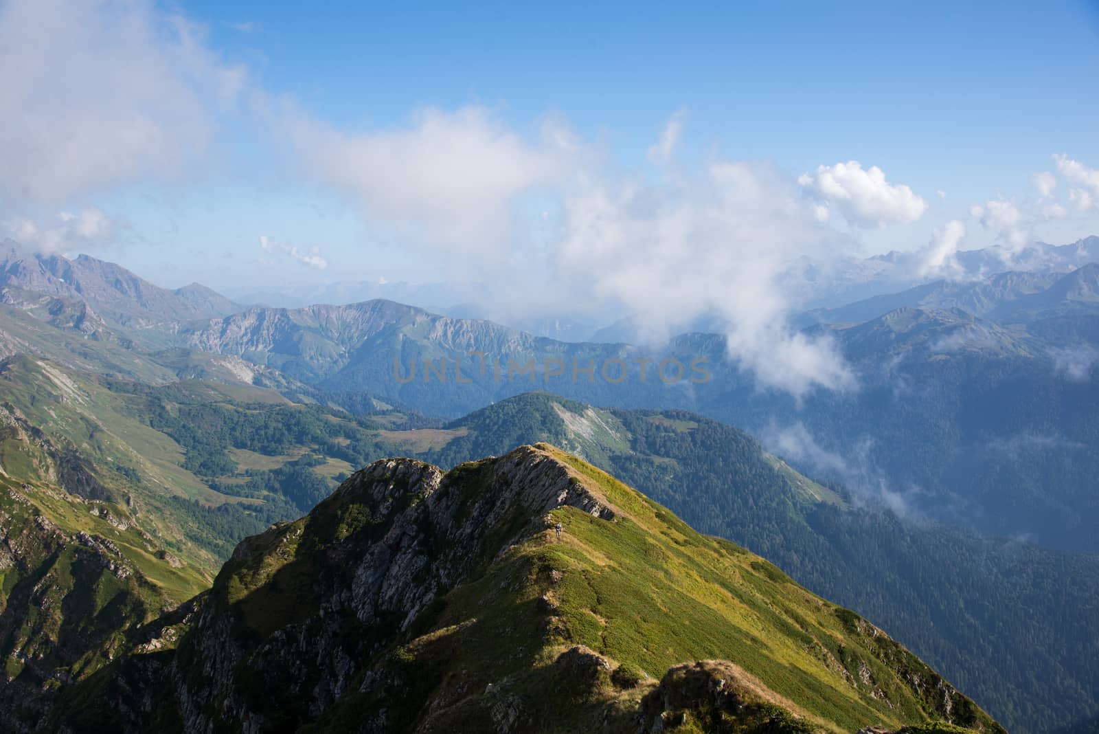 Beautiful mountain scenery of Krasnaya Polyana . Sochi