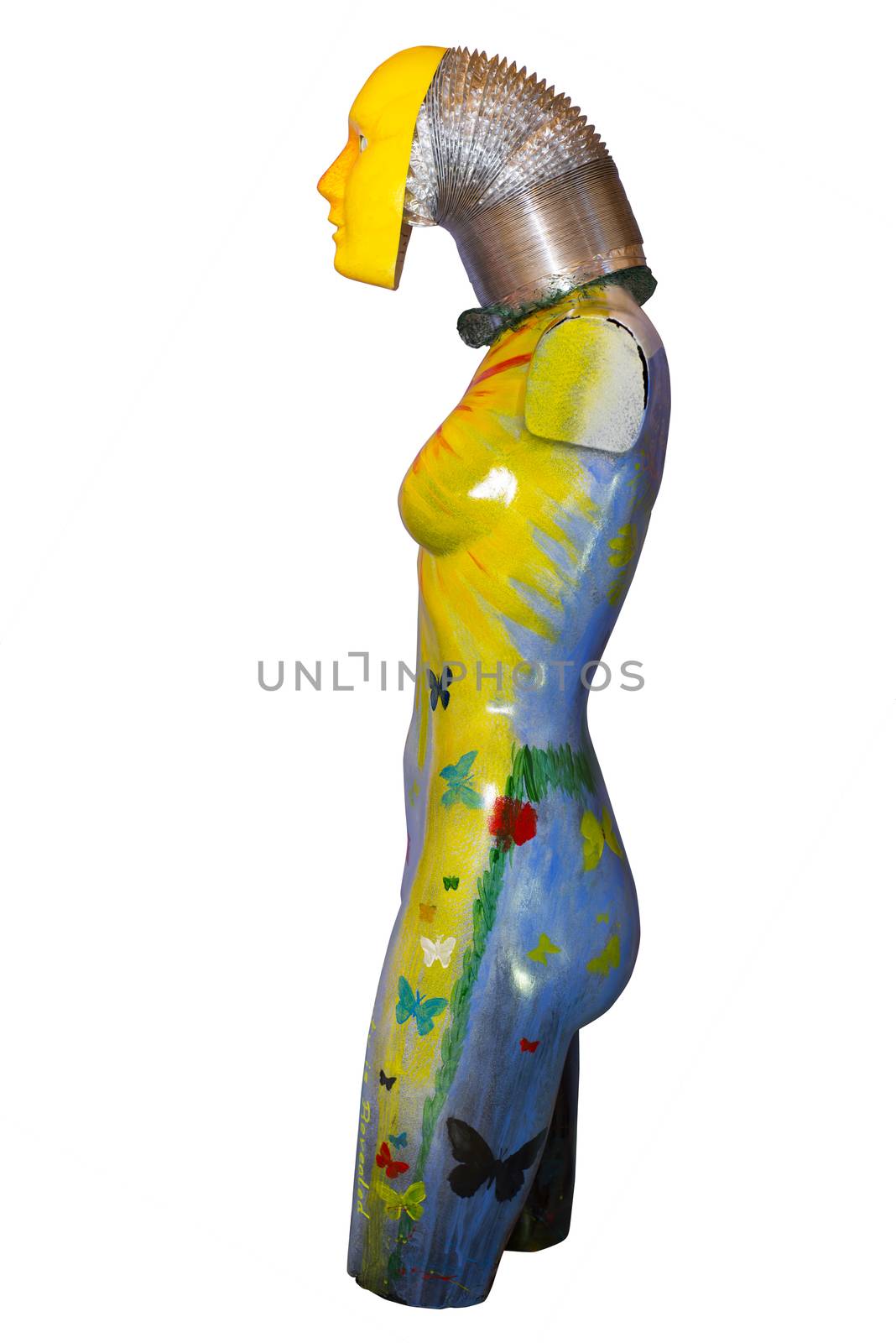 painted female mannequin torso side by morrbyte