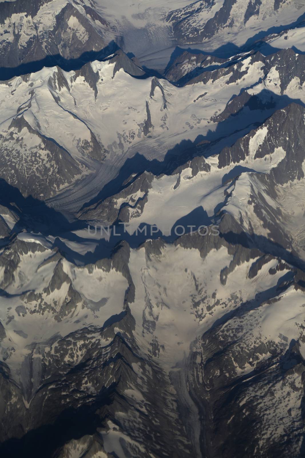Aerial view Alps by Kartouchken