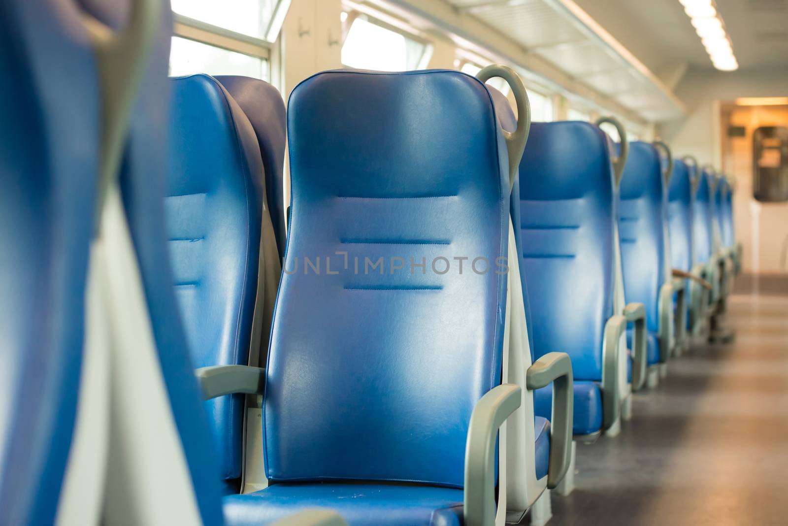 Empty blue seats by vapi