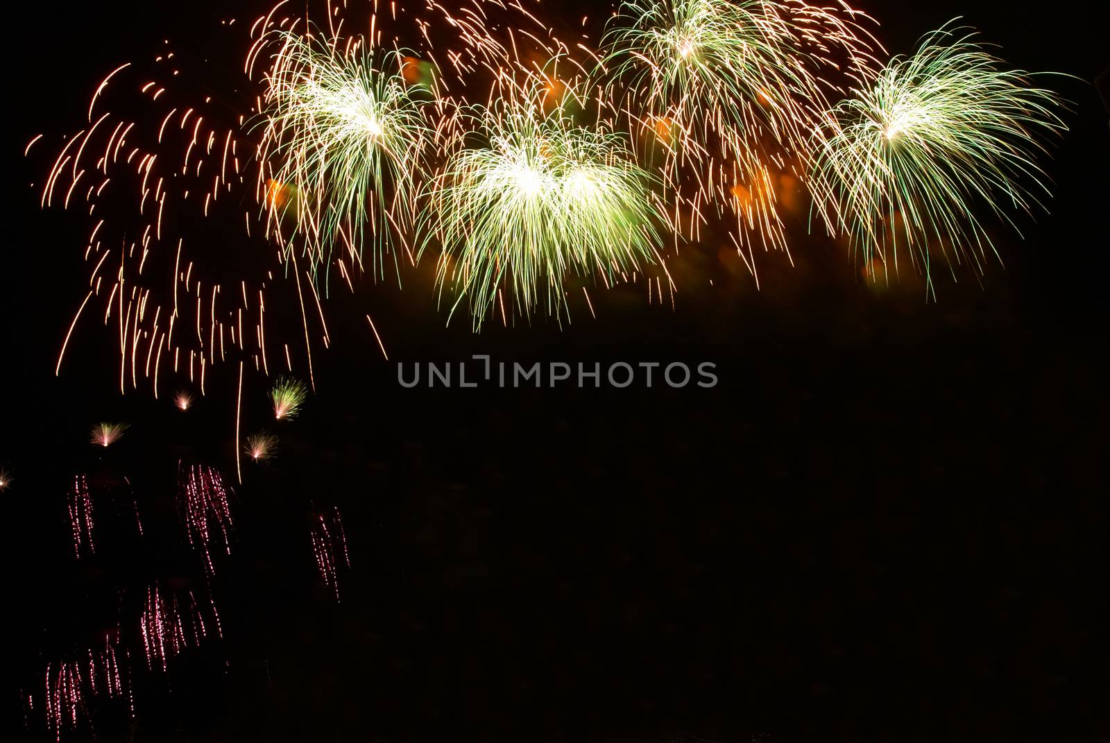 Colorful fireworks by vapi