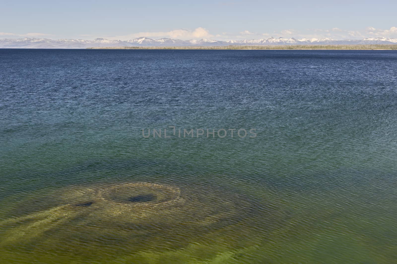 Fishing Cone at the shore of Yellowstone Lake, West Thumb Geyser Basin, Yellowstone National Park