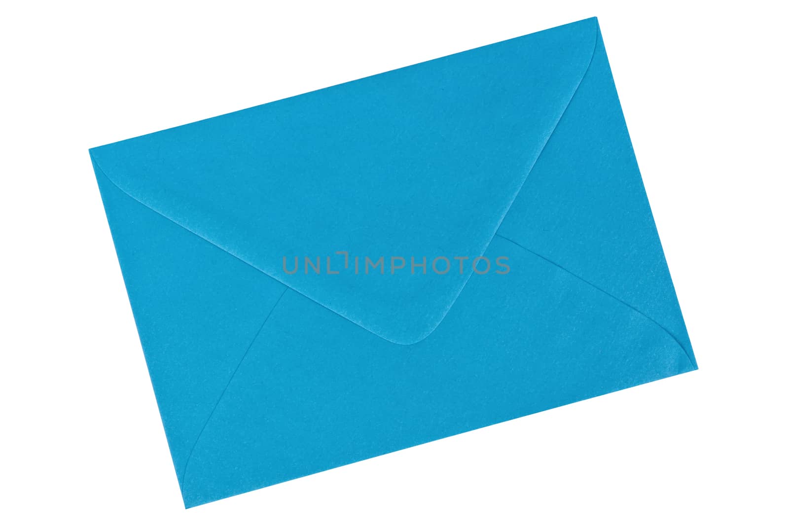 Blue envelope isolated on a white background