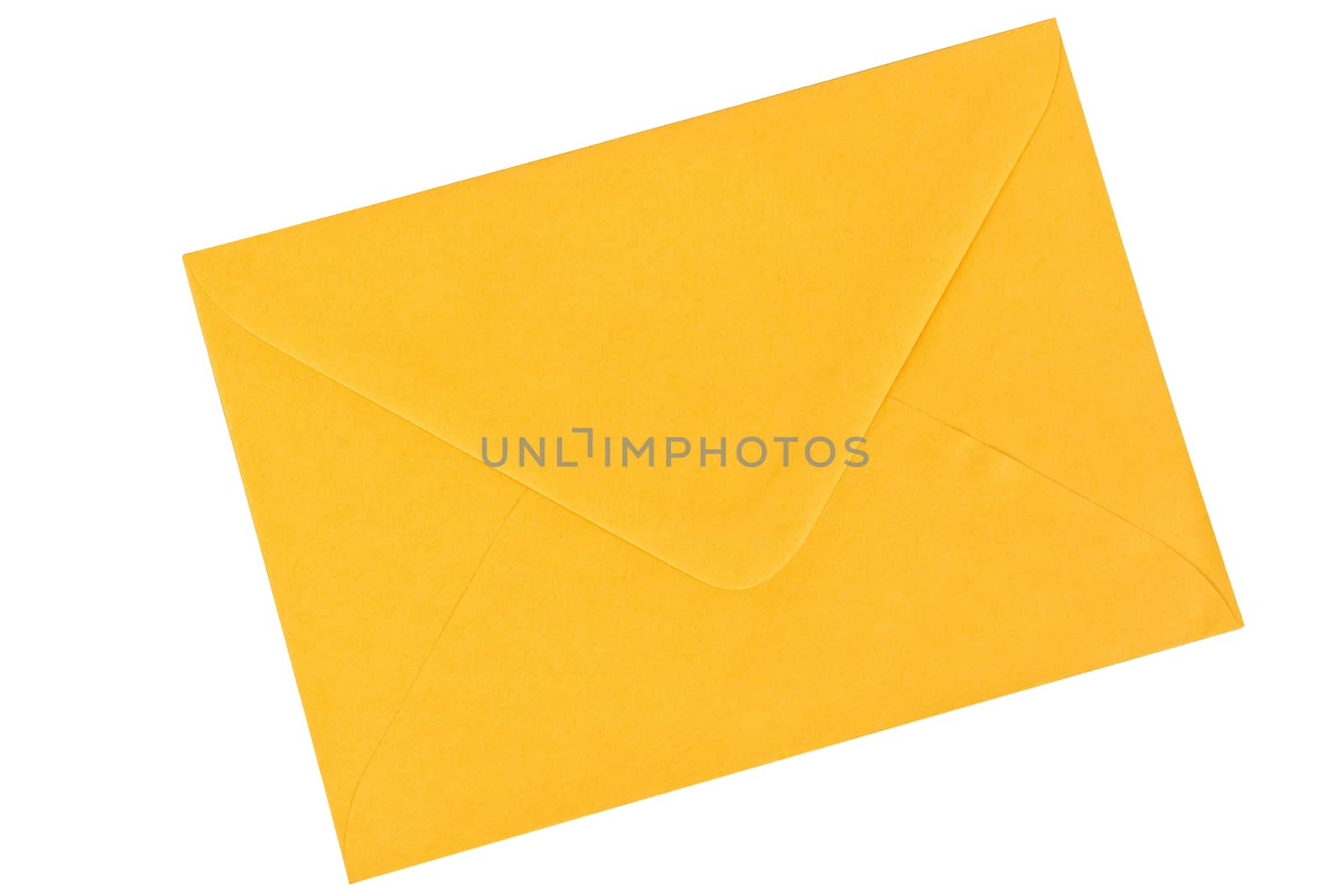 Yellow envelope isolated on a white background