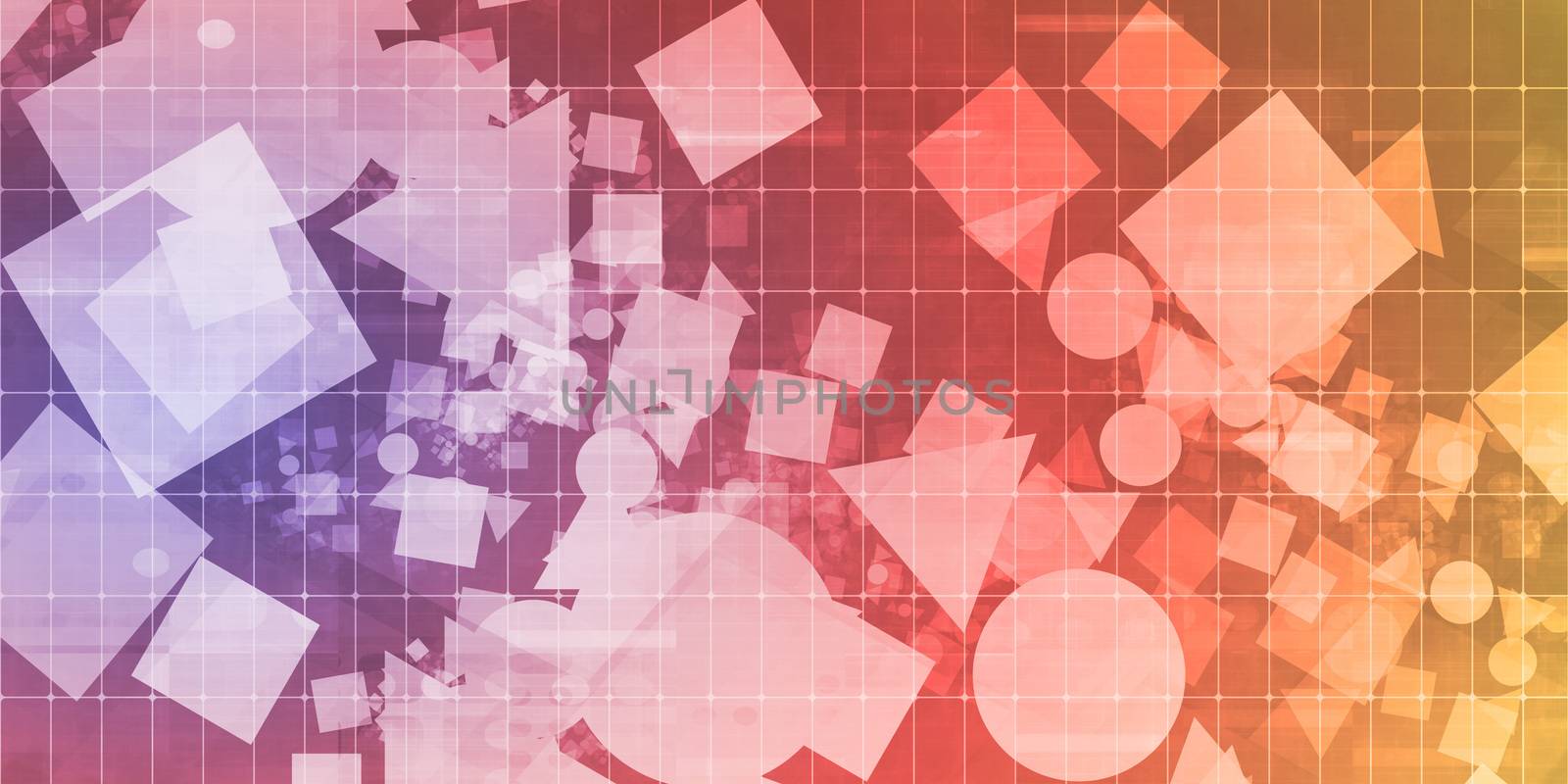 Abstract Data Concept with Random Shapes as Art