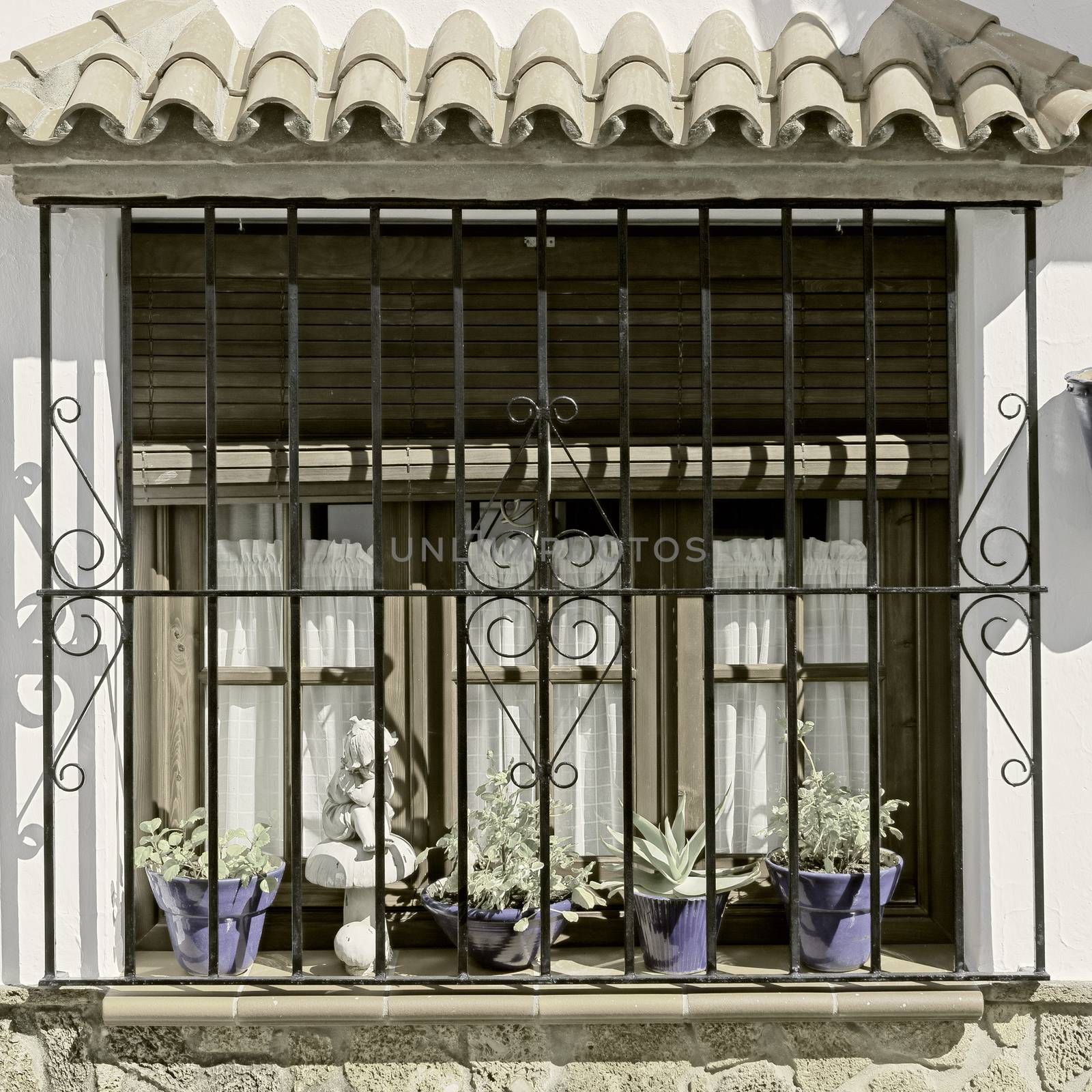 The Renovated Facade of the Old Spain House, Vintage Style Toned Picture