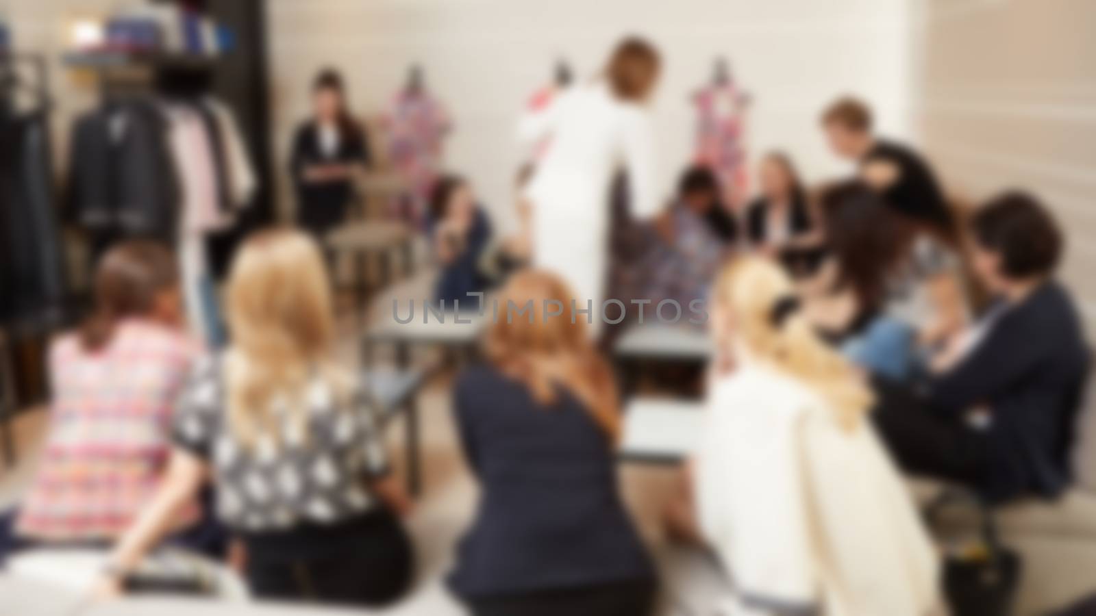 blurred image of shopping mall and people. Blur background
