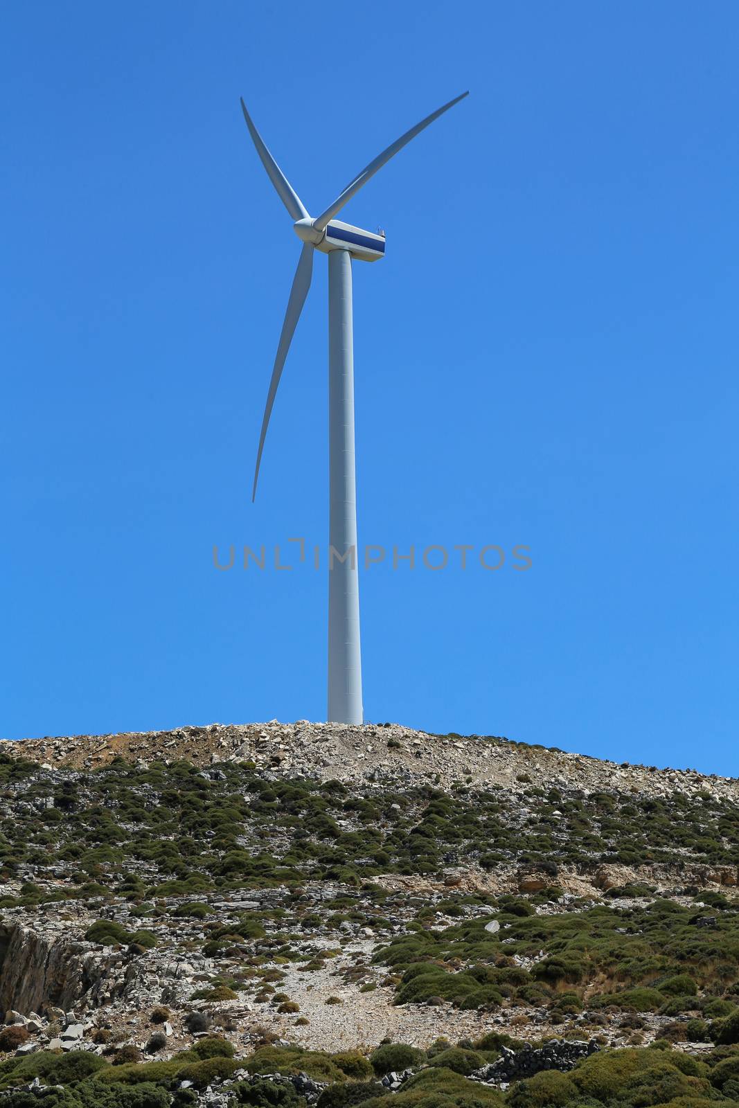 A new power wind mill farm in Greece