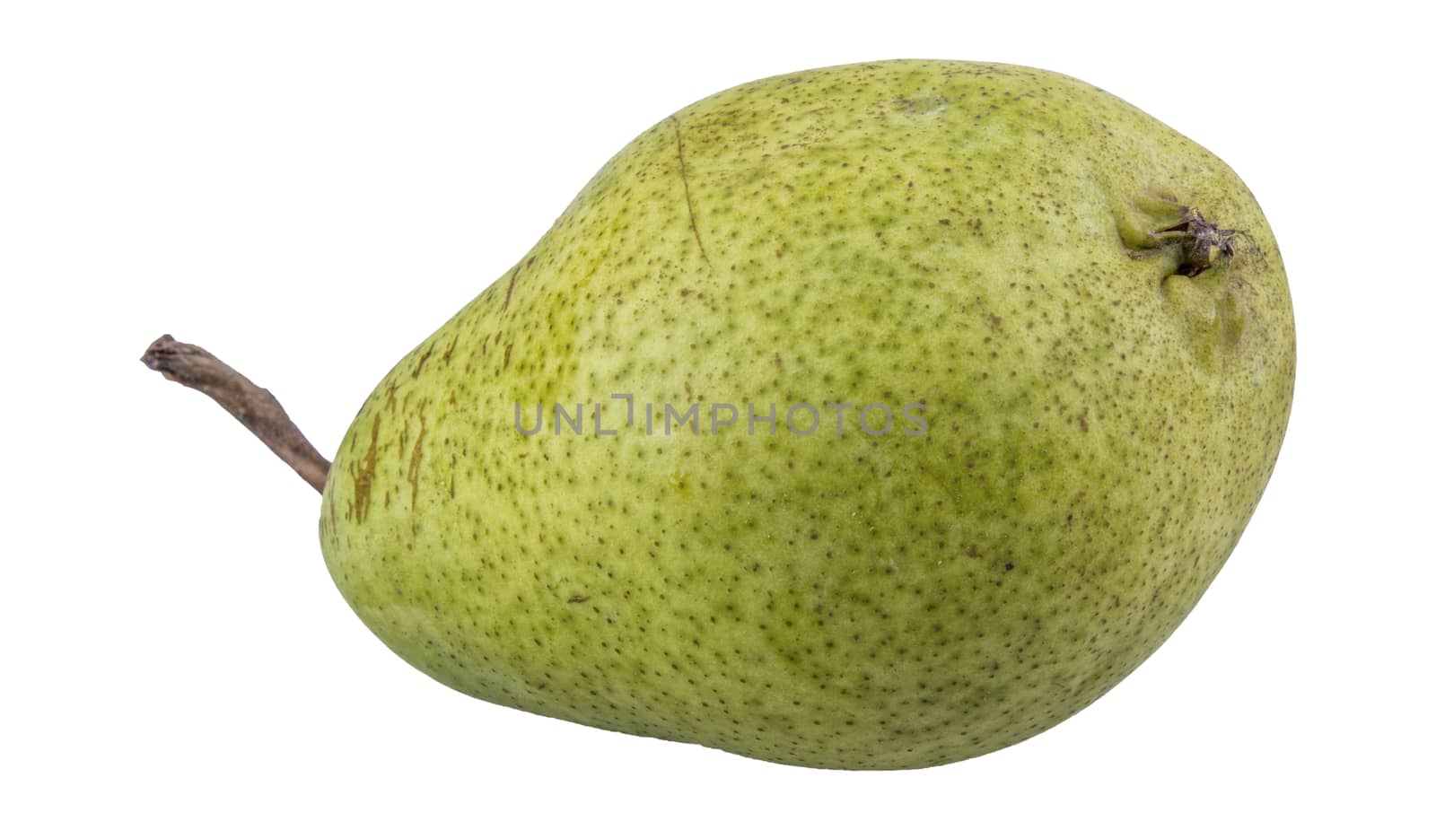 Green pear isolated over white background