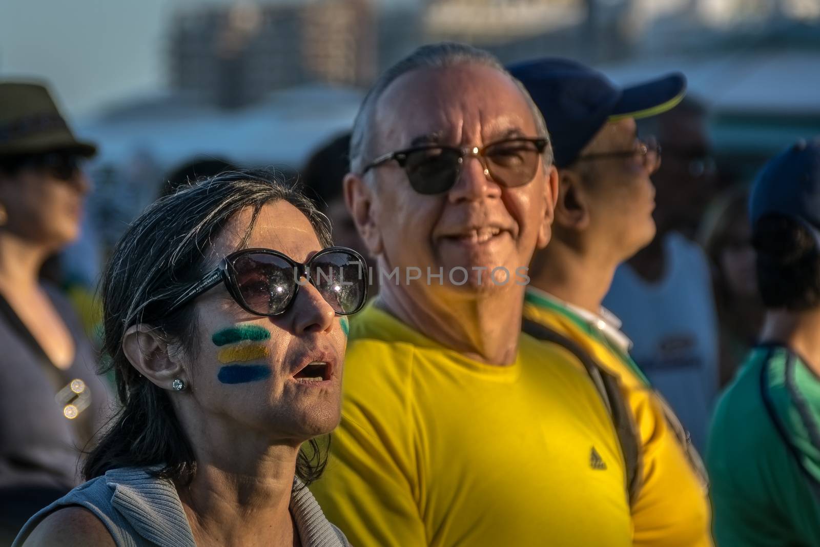 BRAZIL, Rio de Janeiro: People take part in a demonstration in favor of the impeachment of President Dilma Rousseff, in Copacabana, Rio de Janeiro, on April 17, 2016. Brazilian lawmakers on Sunday reached the two thirds majority necessary to authorize impeachment proceedings against President Dilma Rousseff. The lower house vote sends Rousseff's case to the Senate, which can vote to open a trial. A two thirds majority in the upper house would eject her from office. Rousseff, whose approval rating has plunged to a dismal 10 percent, faces charges of embellishing public accounts to mask the budget deficit during her 2014 reelection.