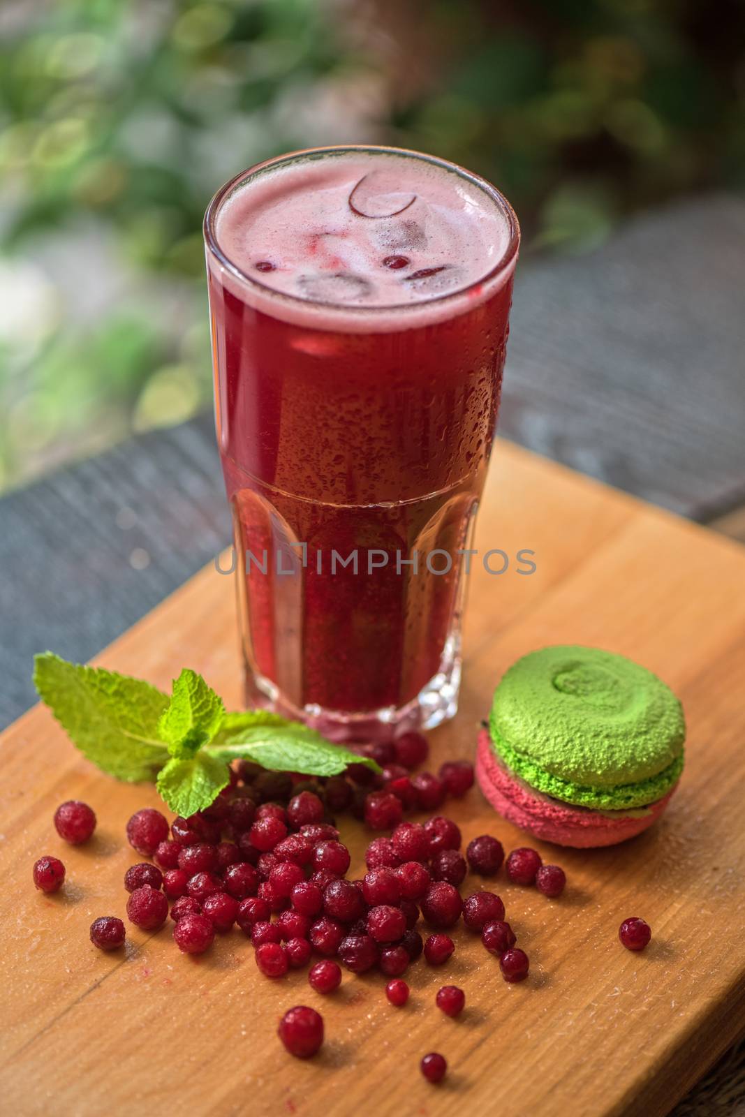 fruit non-alcoholic drink with cranberries
