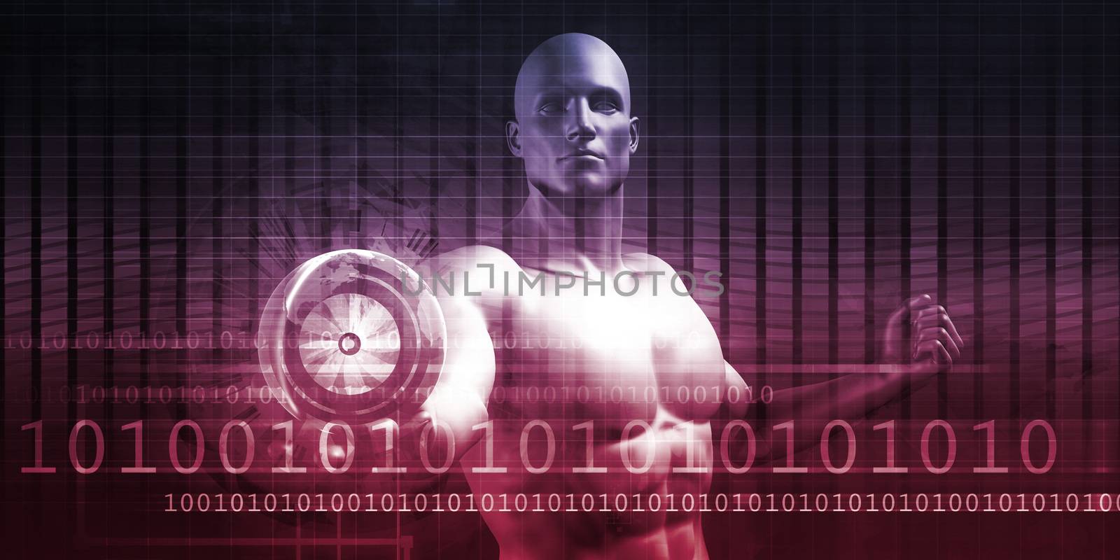 Technology Backgrounds with Spreading Information on a Chart