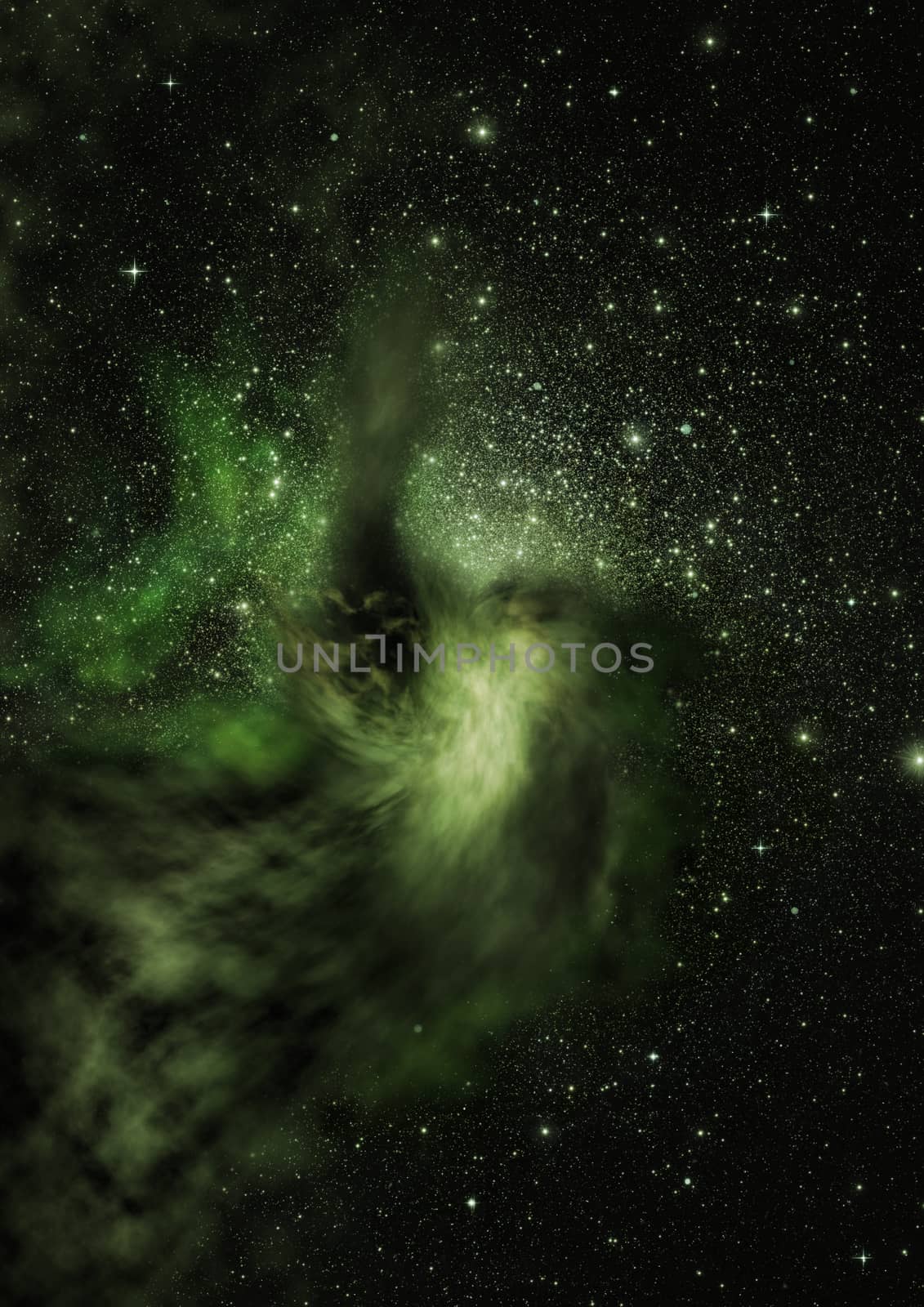 Far being shone nebula and star field against space. "Elements of this image furnished by NASA".