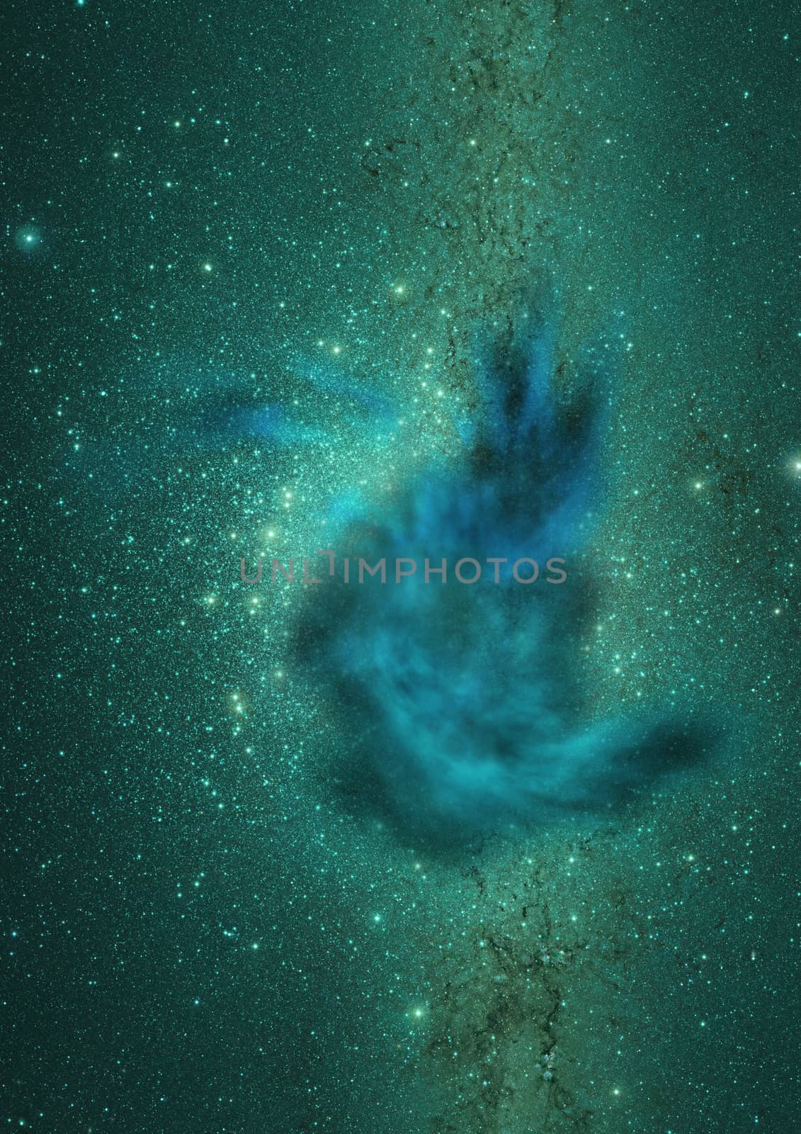 Far being shone nebula and star field against space. "Elements of this image furnished by NASA".