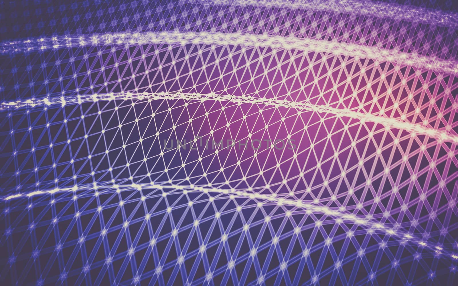 Abstract polygonal space low poly dark background with connecting dots and lines. Connection structure.