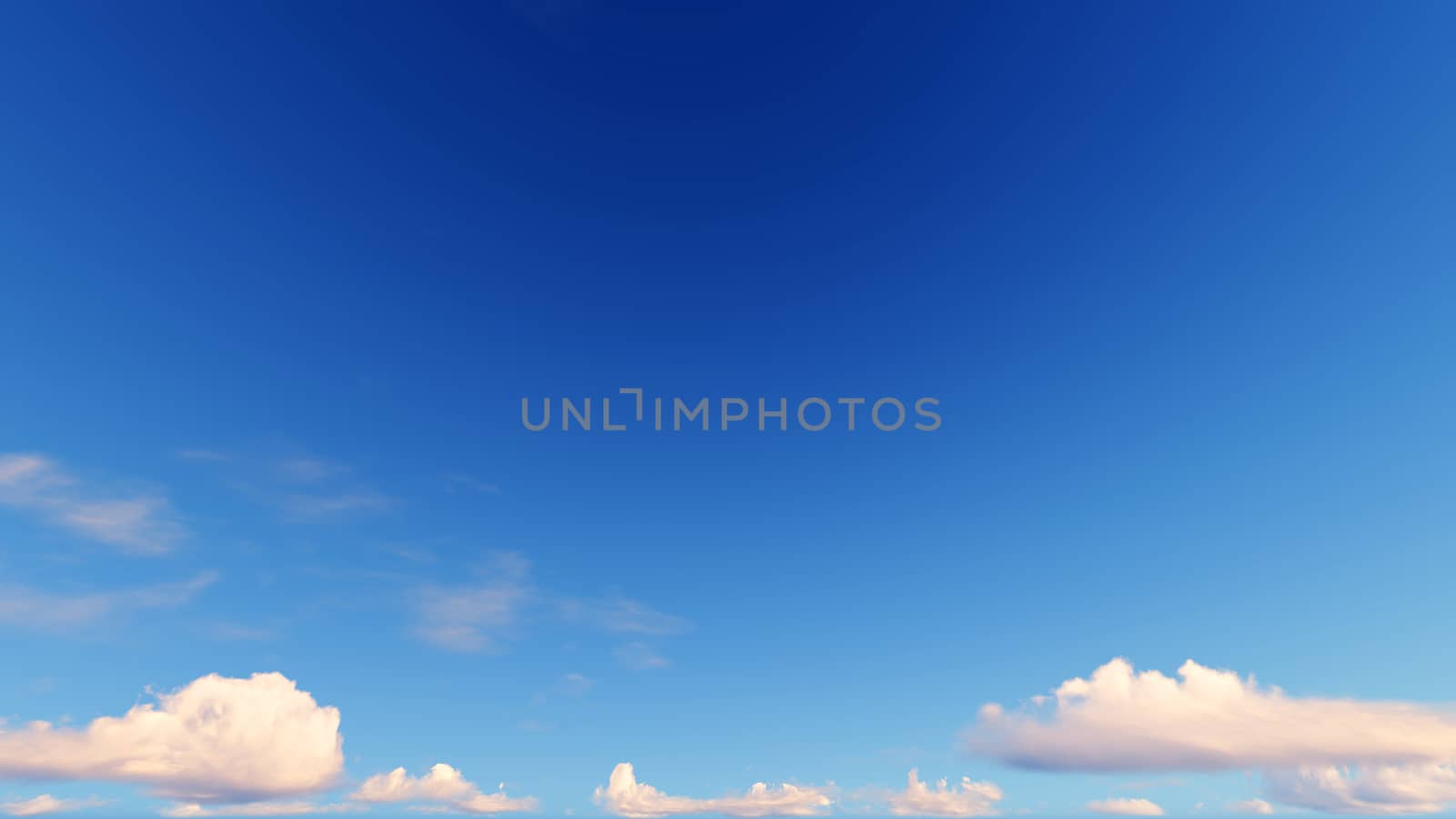 Cloudy blue sky abstract background, blue sky background with tiny clouds, 3d rendering

