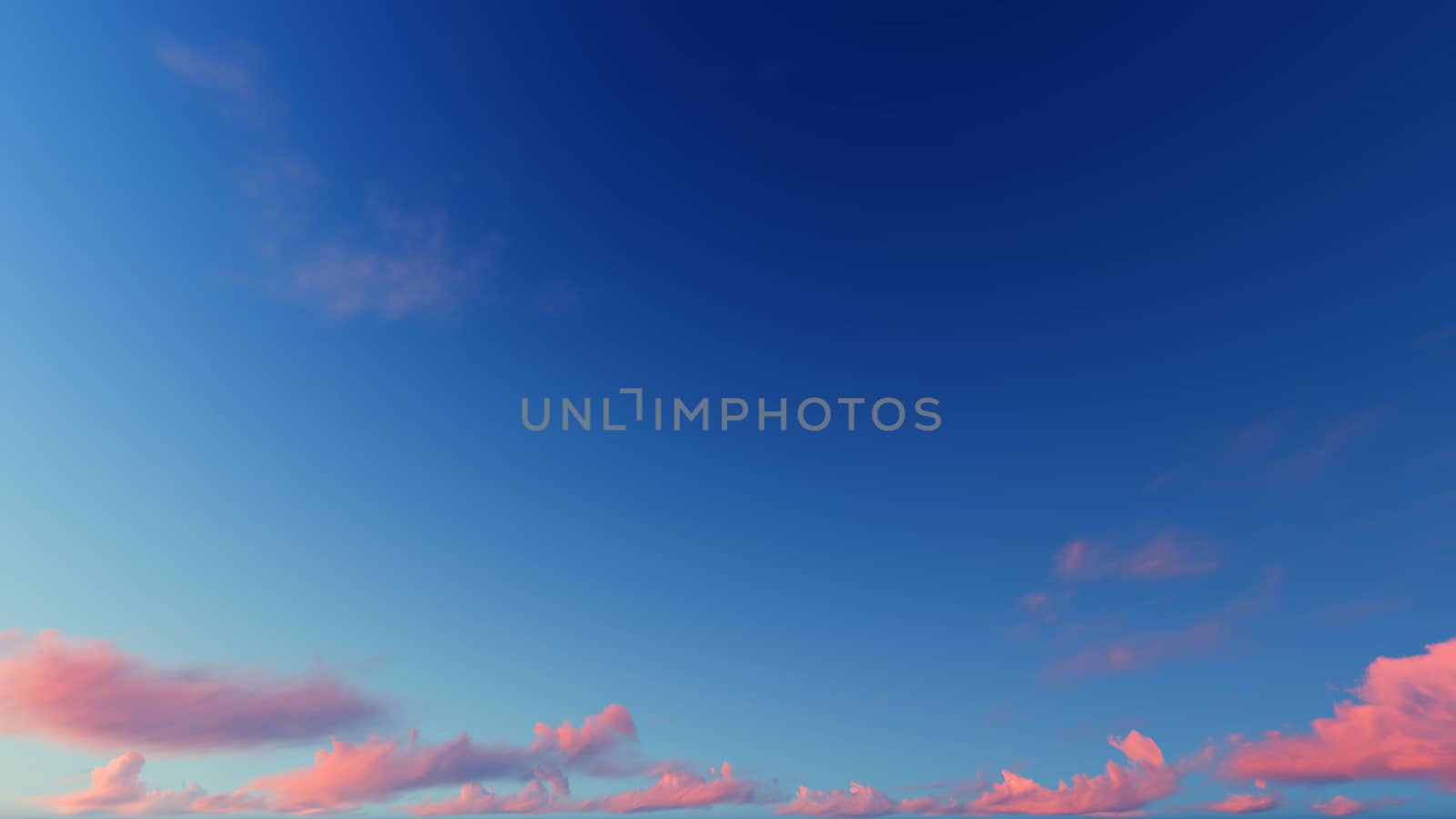 Cloudy blue sky abstract background, blue sky background with tiny clouds, 3d rendering

