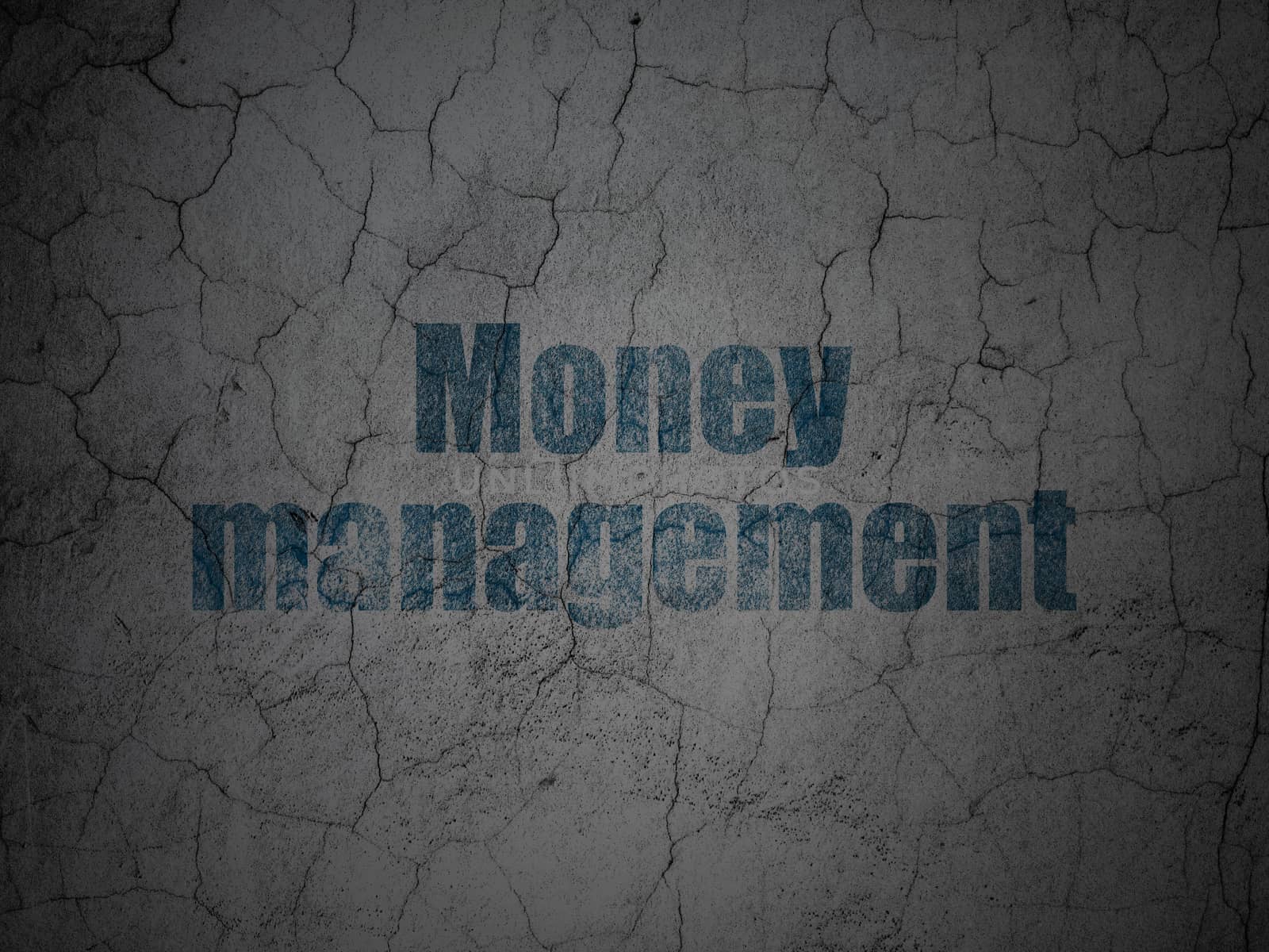 Money concept: Money Management on grunge wall background by maxkabakov