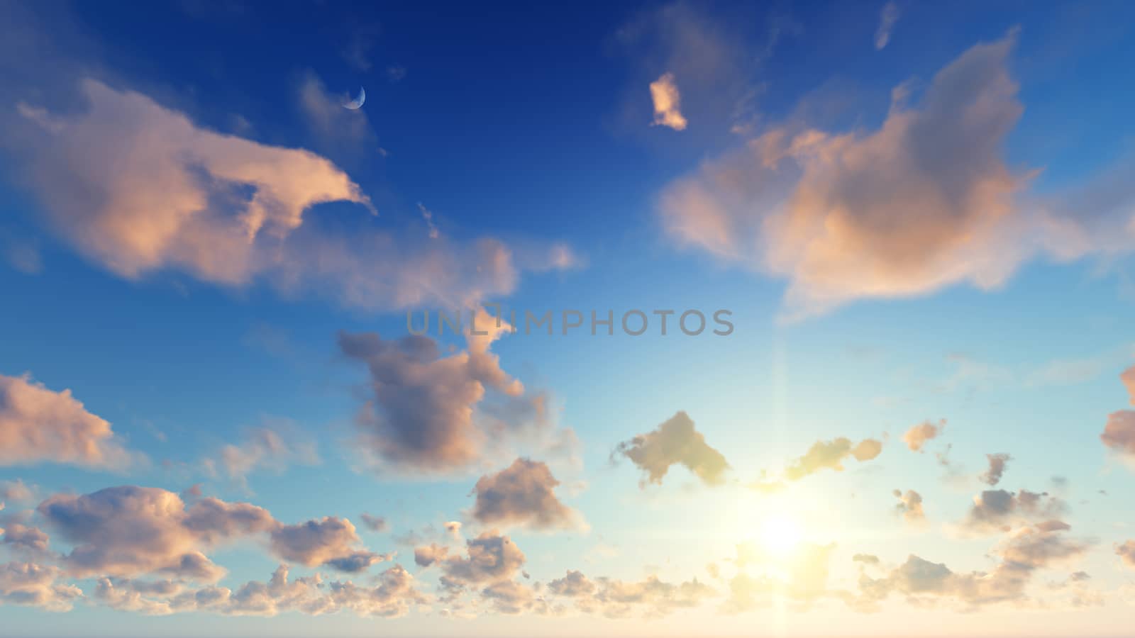 Cloudy blue sky abstract background, blue sky background with ti by teerawit