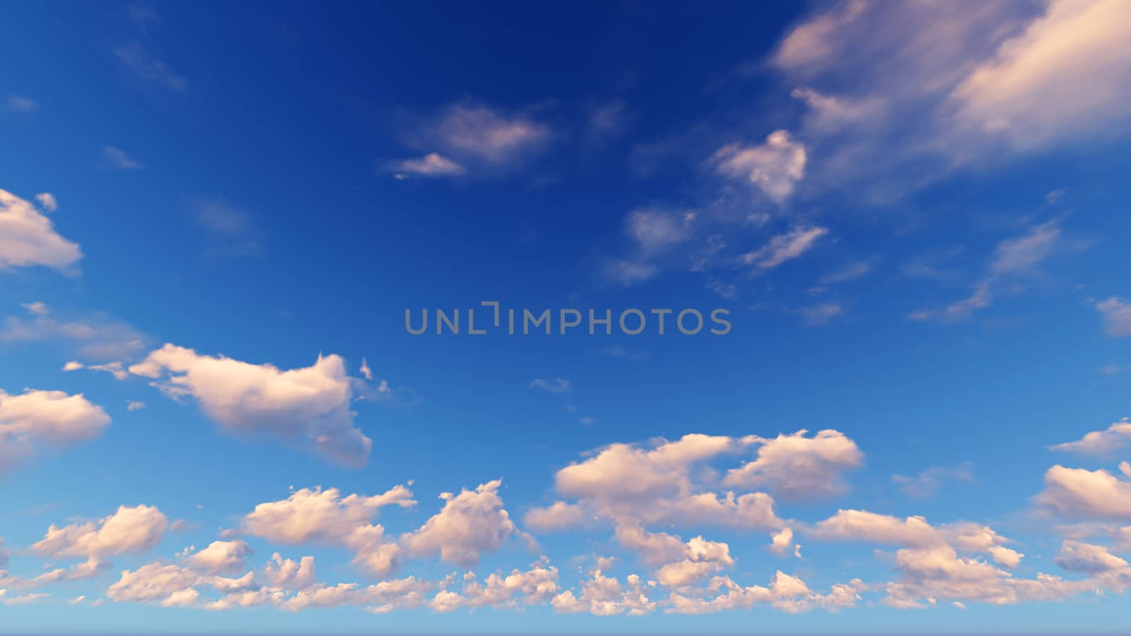 Cloudy blue sky abstract background, blue sky background with tiny clouds, 3d rendering

