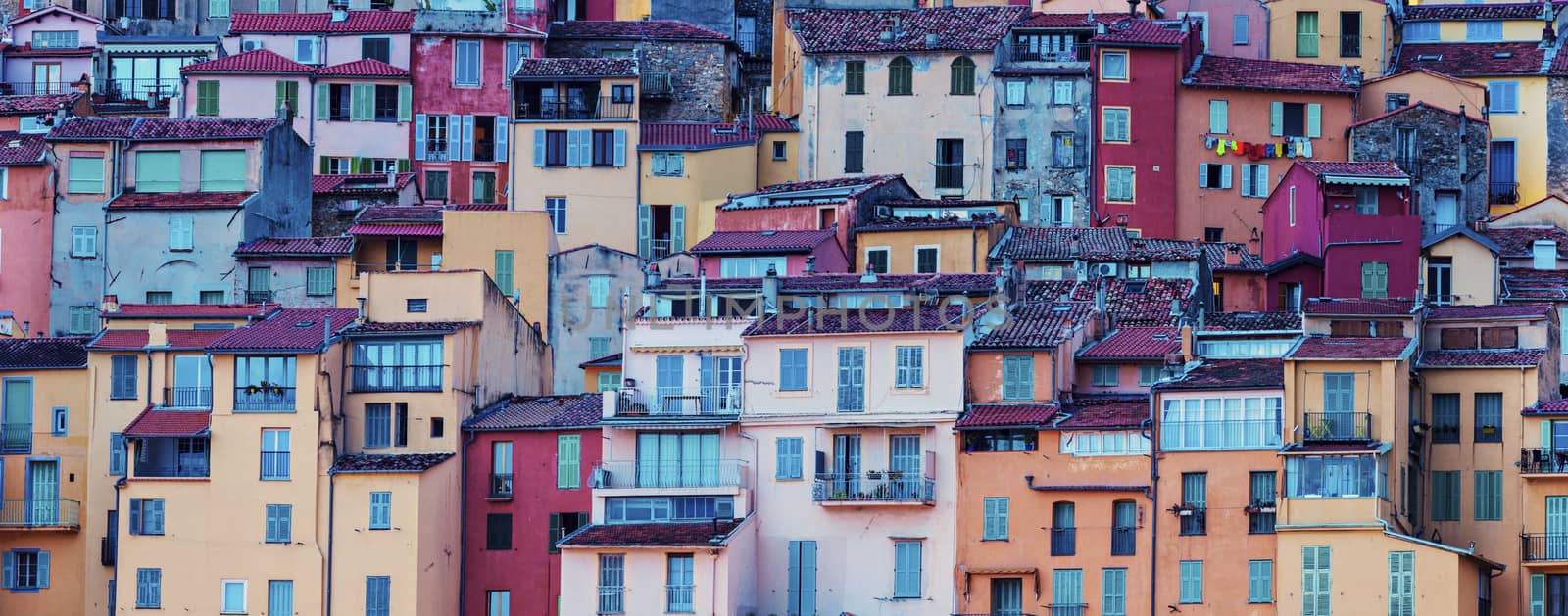 Architecture of Menton. Menton, Provence-Alpes-Cote d'Azur, France