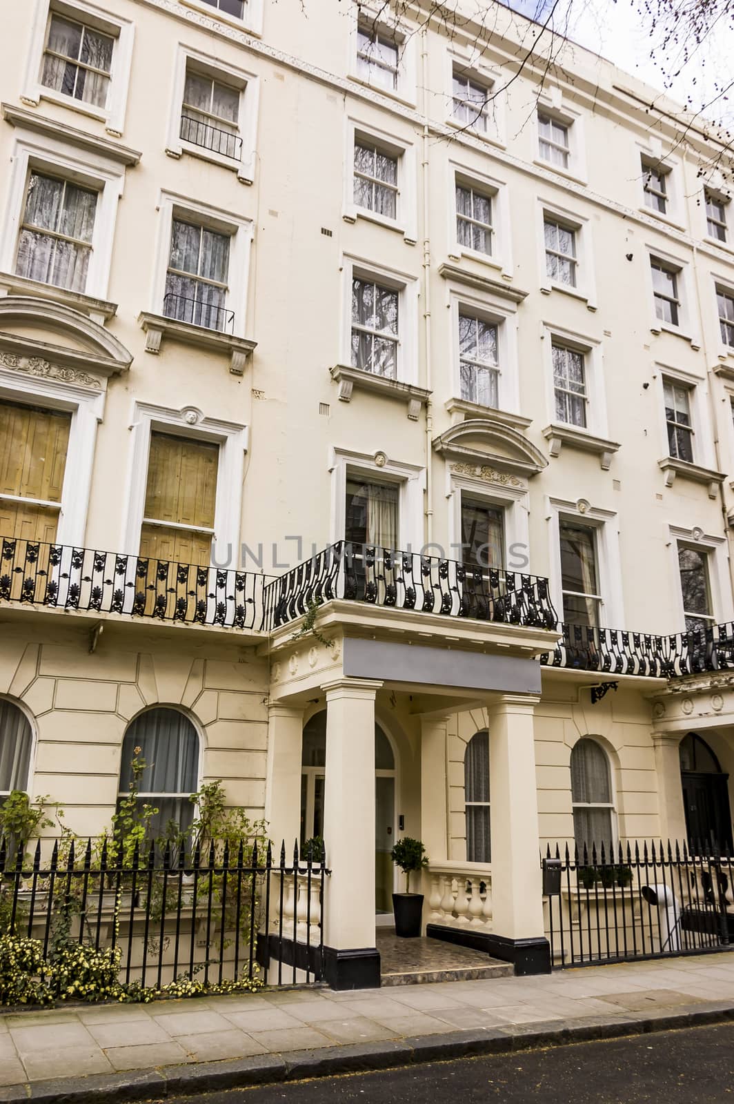 Beautiful facade of a building in London, UK