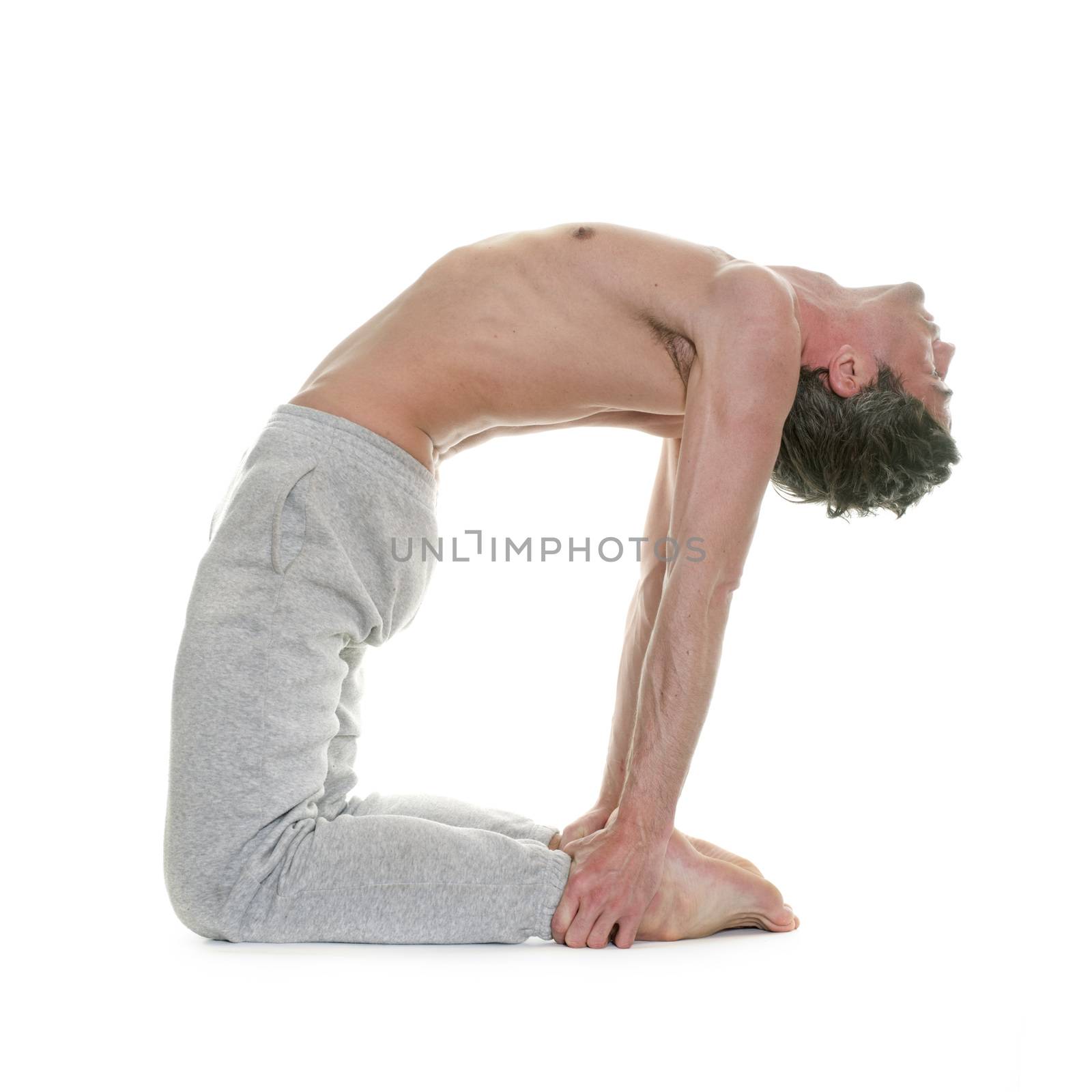 man doing yoga by cynoclub