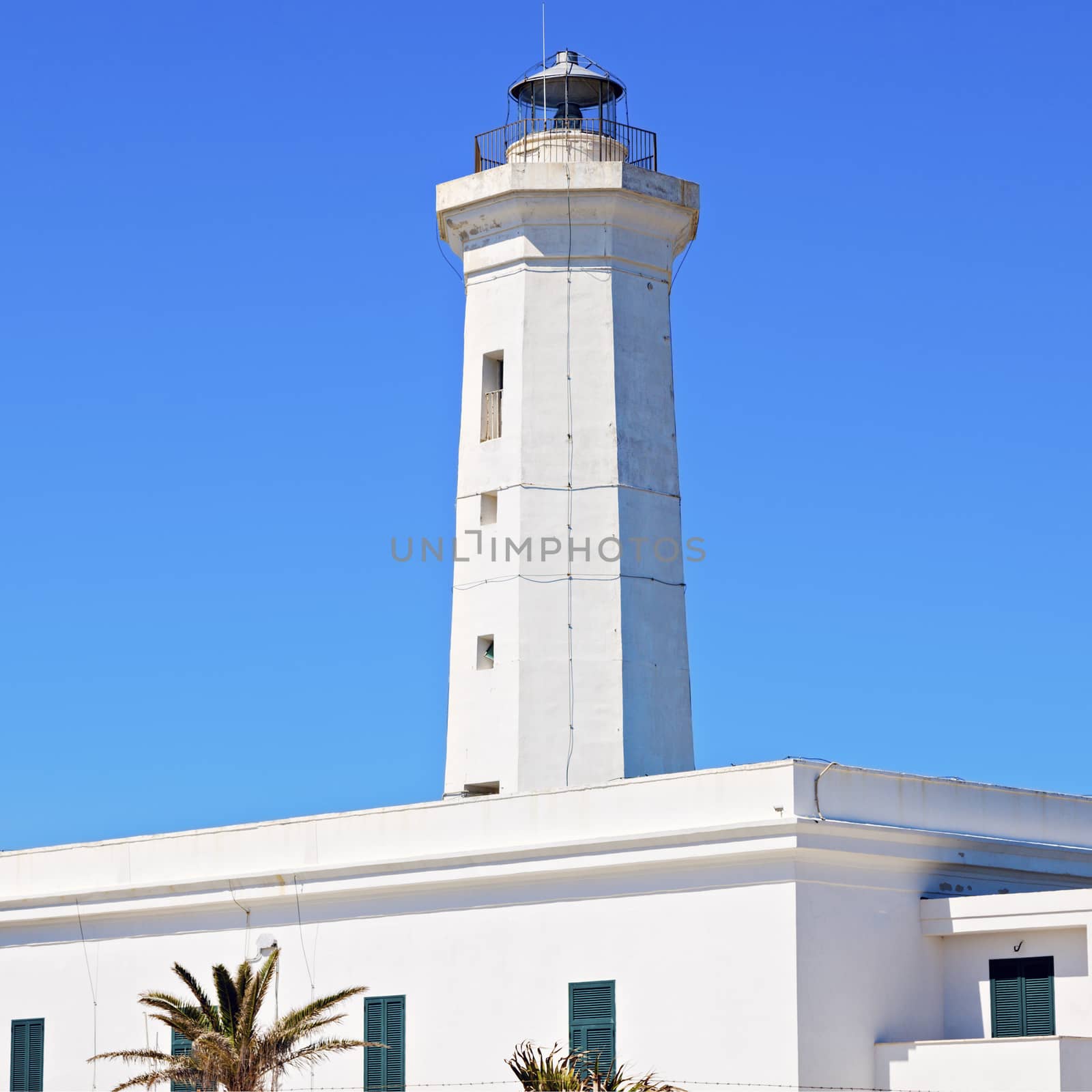 Lighthouse in San Cataldo. San Cataldo, Apulia, Italy