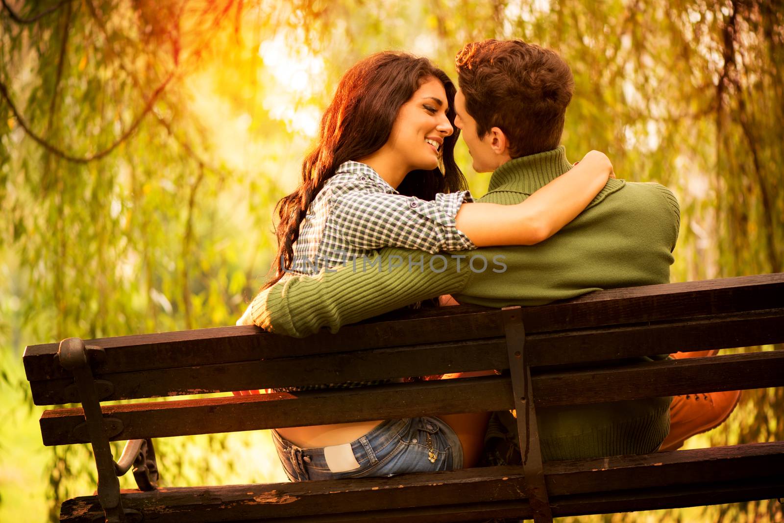 Kisses On A Park Bench by MilanMarkovic78