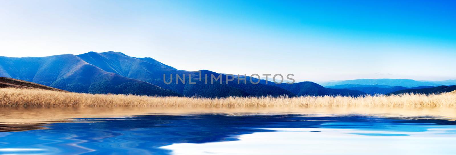 evening mountain plateau landscape (Carpathian, Ukraine) by dolnikow