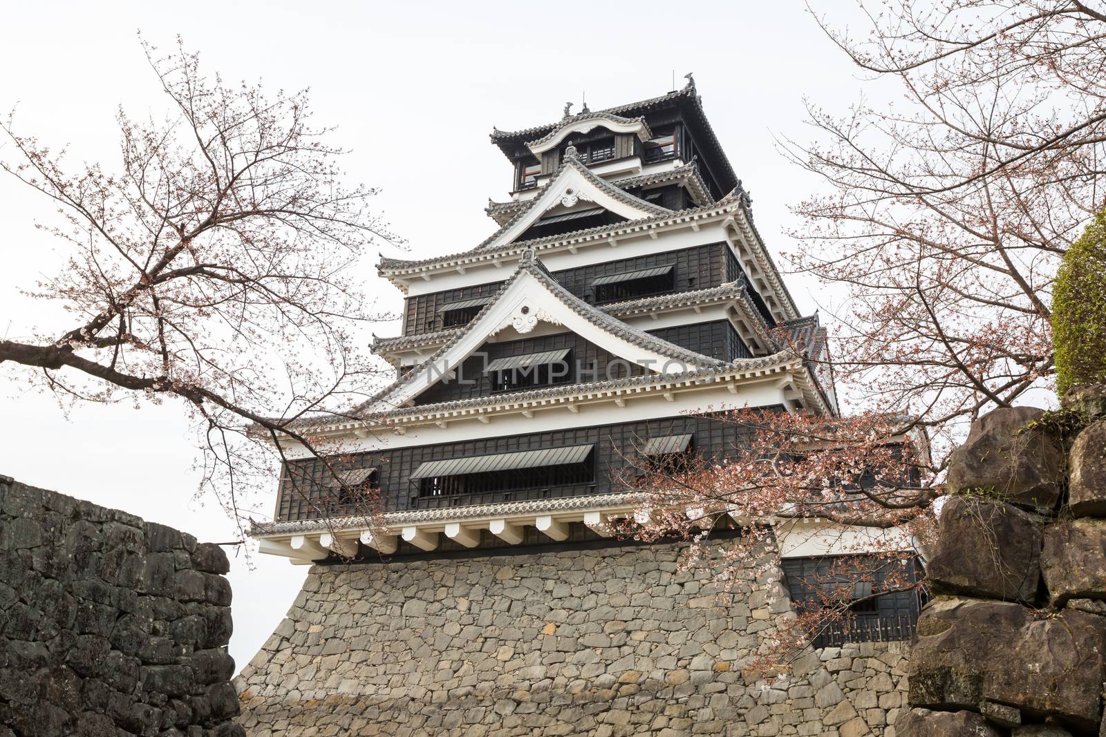old castle is a landmark in japan