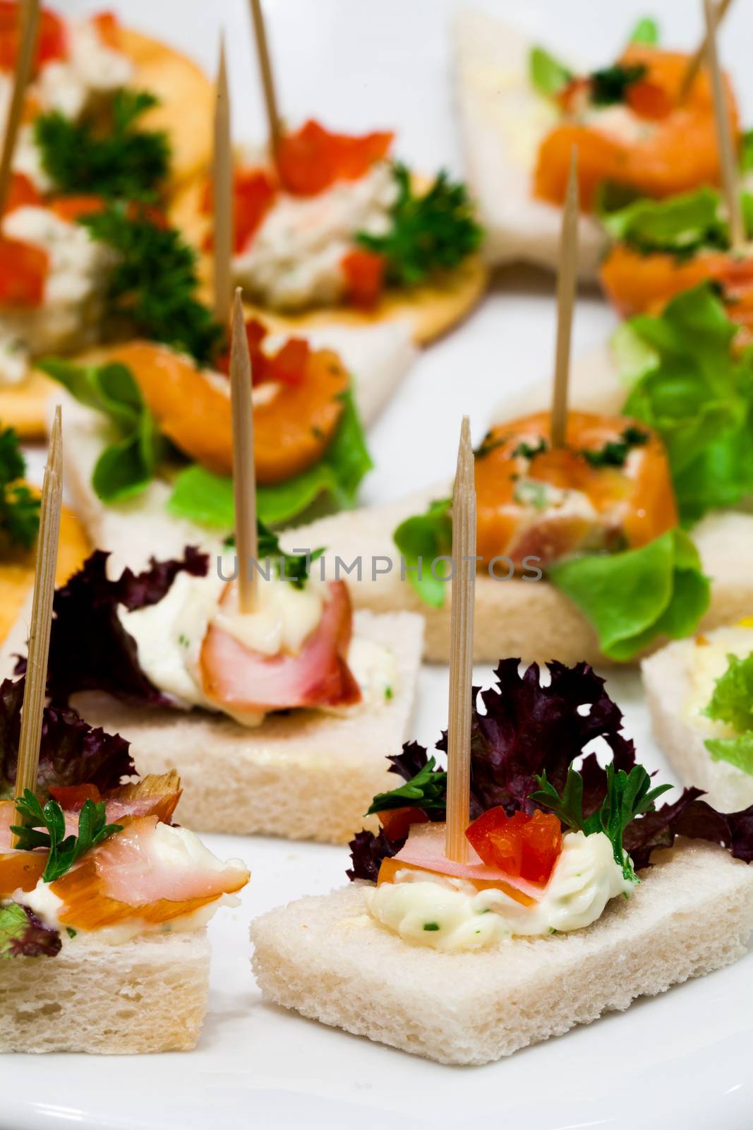 mini sandwich serve for party